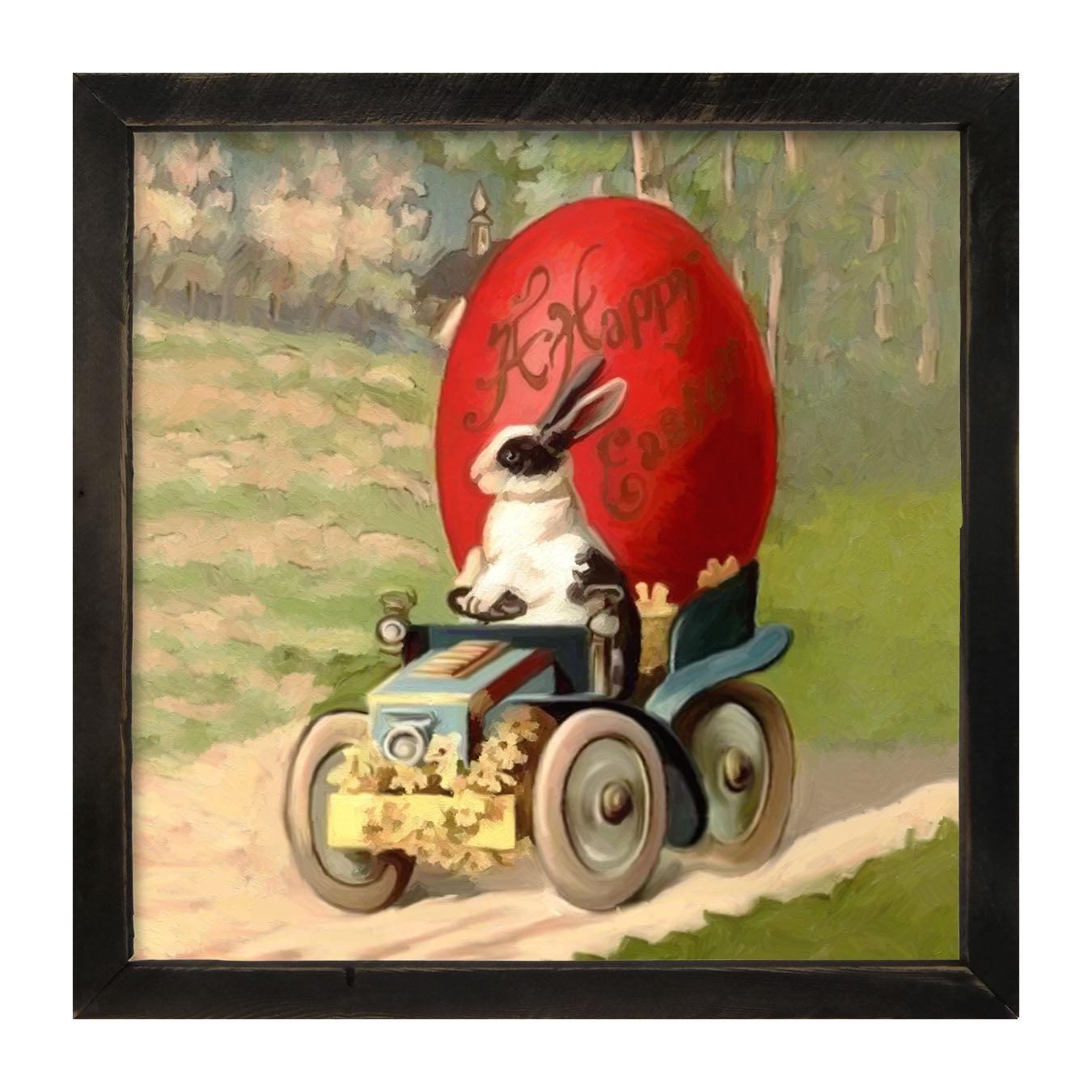 Big Red Happy Easter - Framed Art
