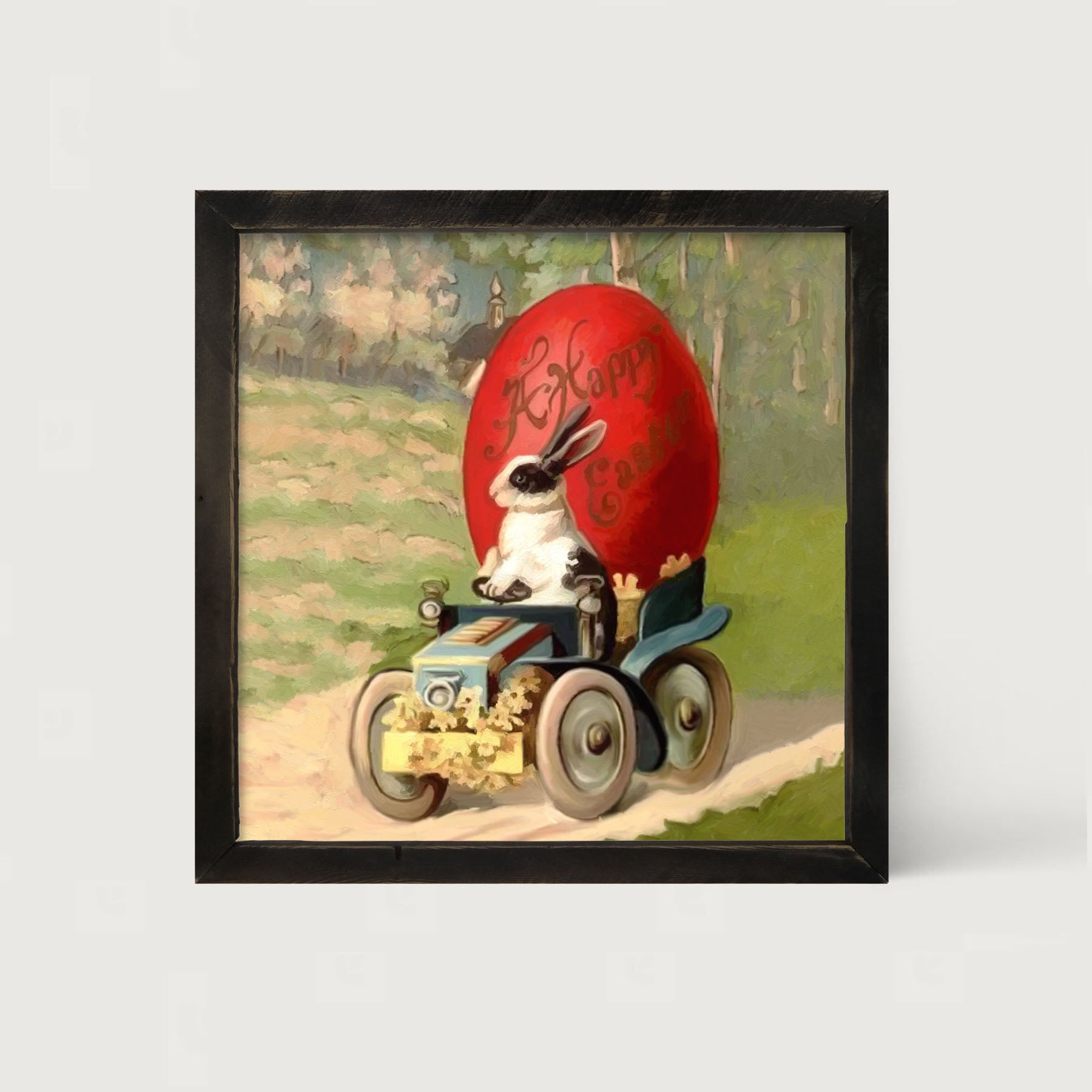 Big Red Happy Easter - Framed Art