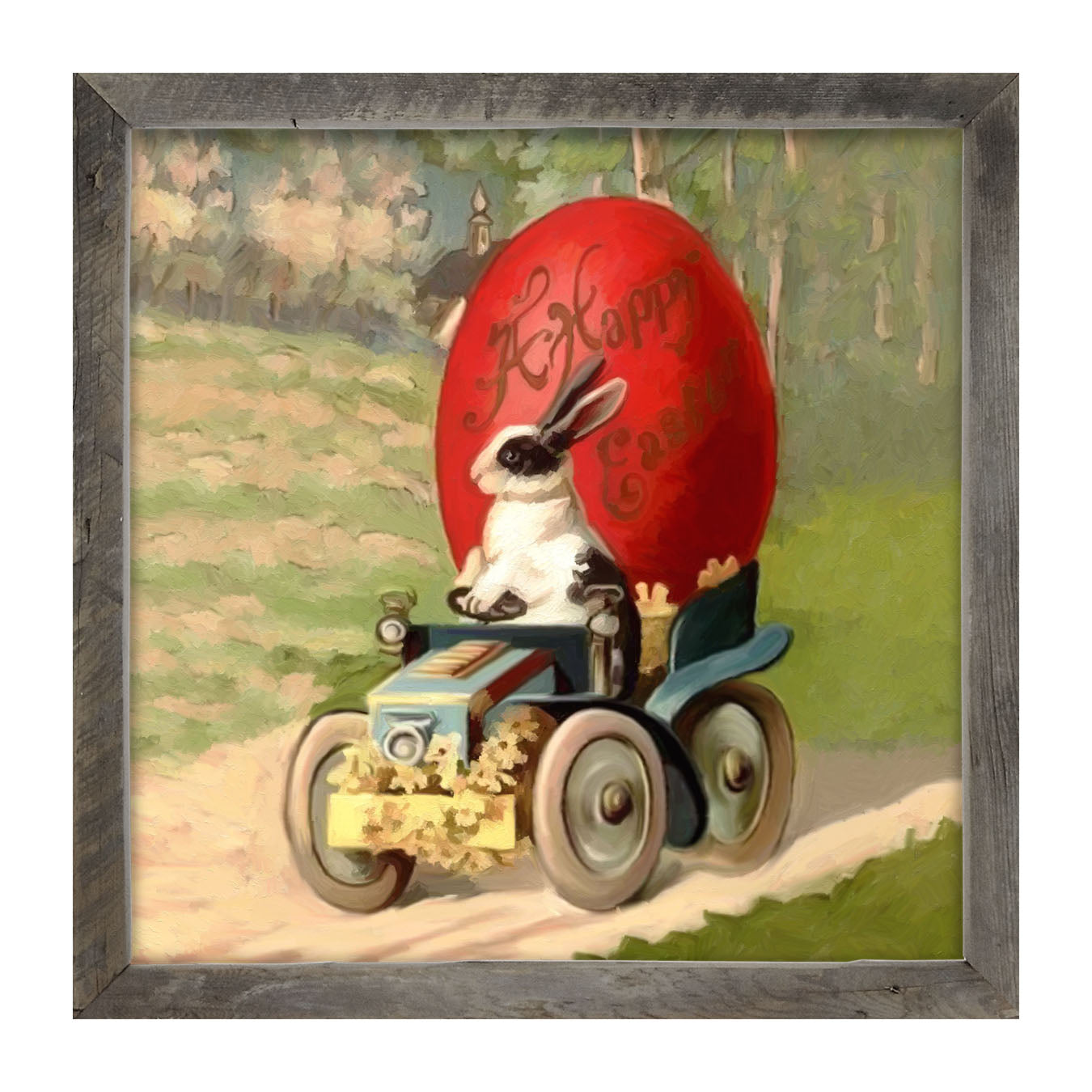 Big Red Happy Easter - Framed Art