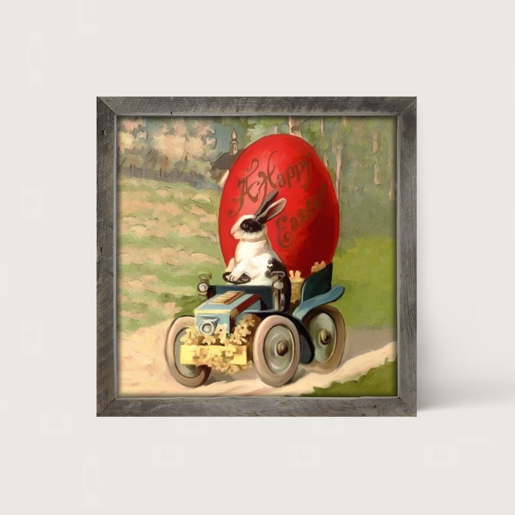 Big Red Happy Easter - Framed Art