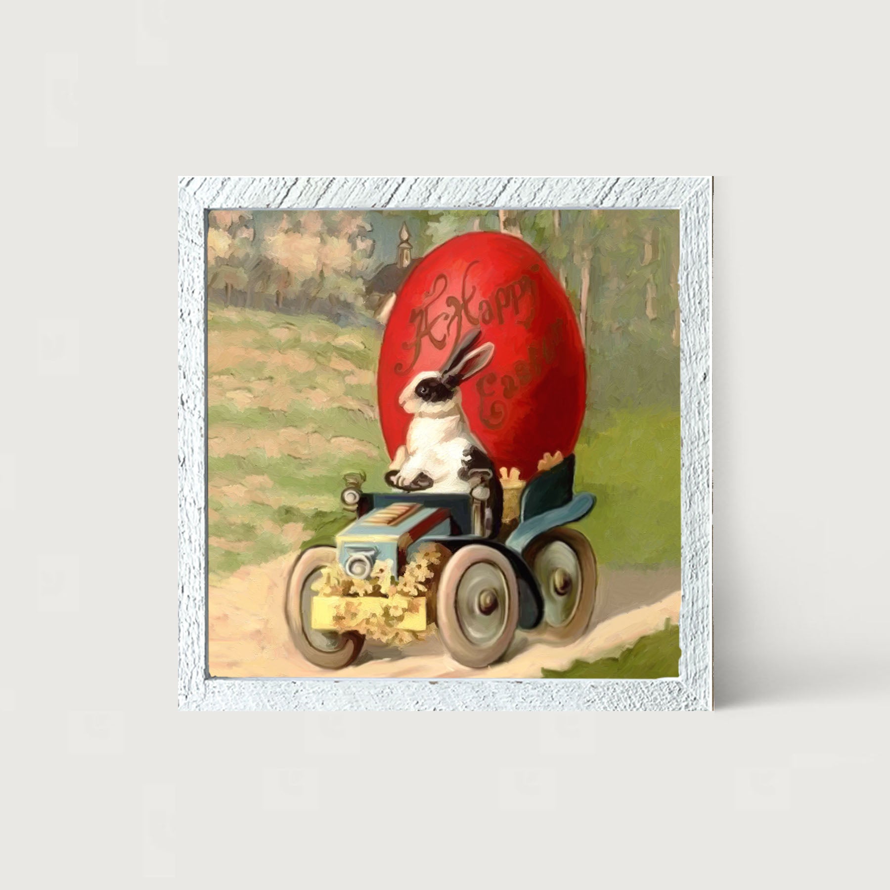 Big Red Happy Easter - Framed Art