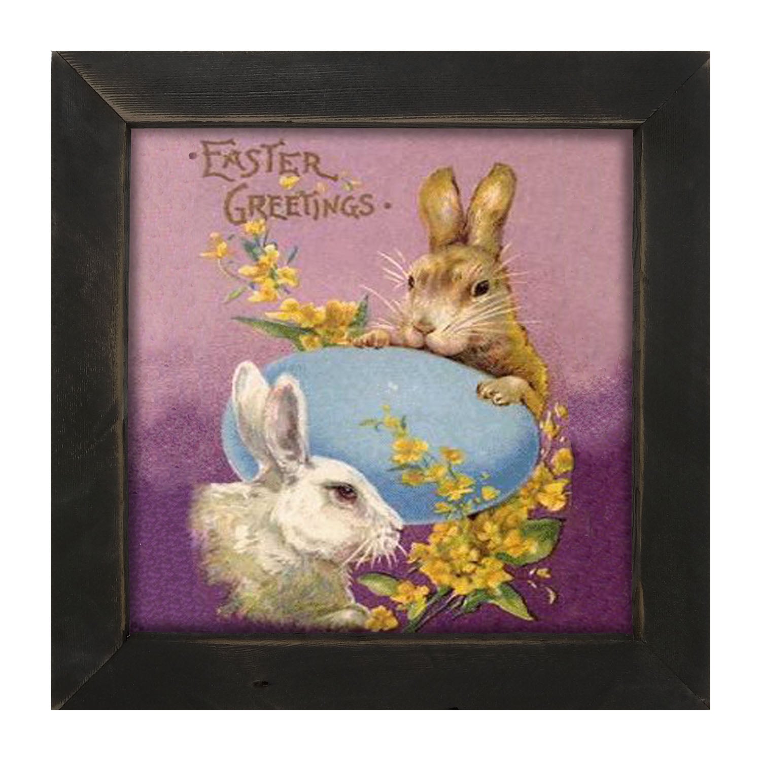 Easter Greetings Bunnies - Framed art