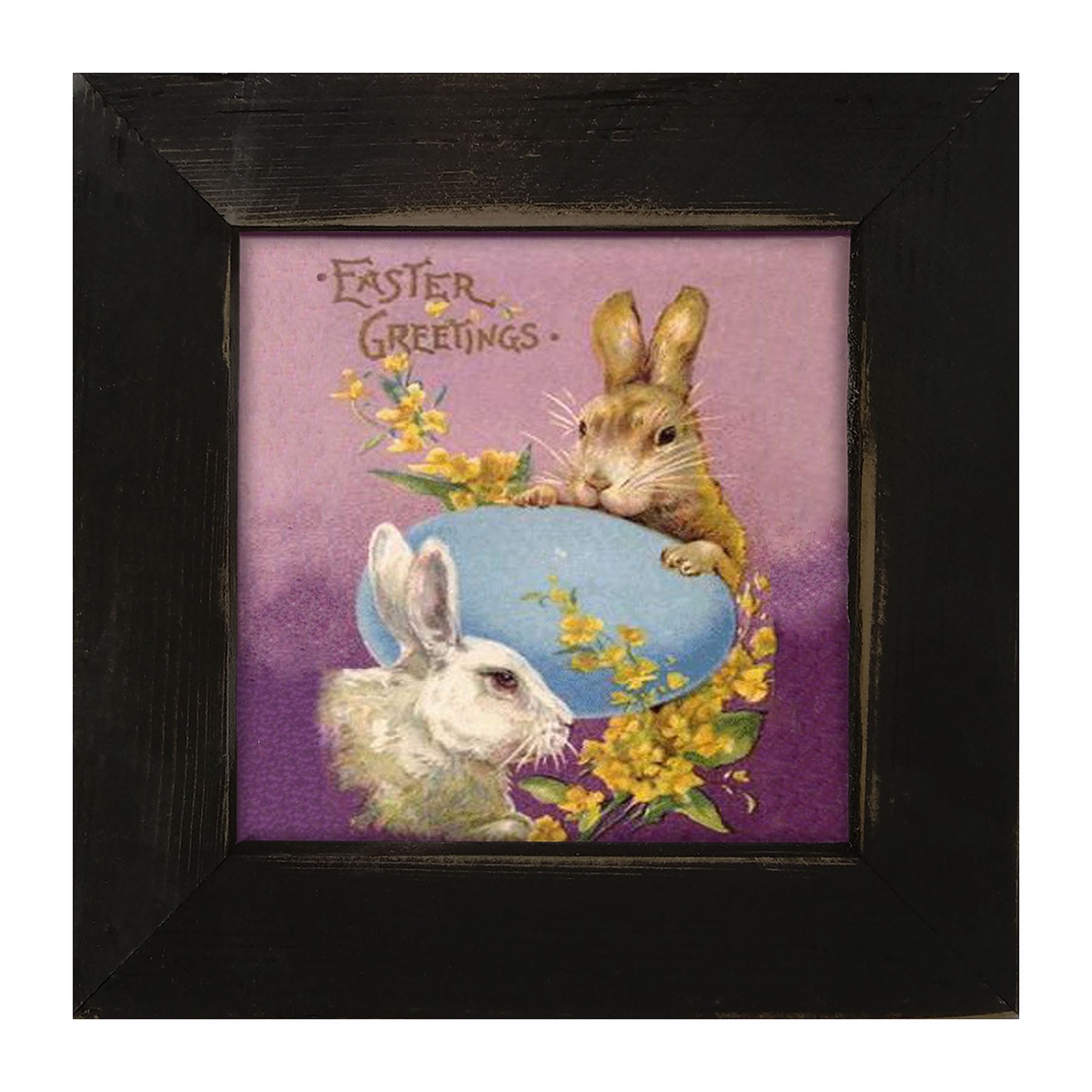 Easter Greetings Bunnies - Framed art