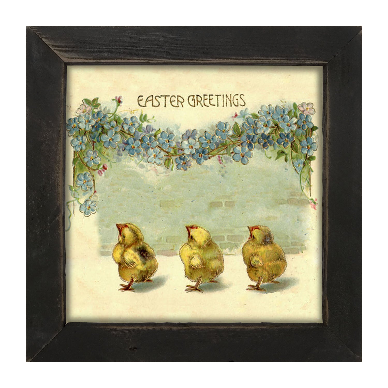 Easter Greeting Chicks - Framed art