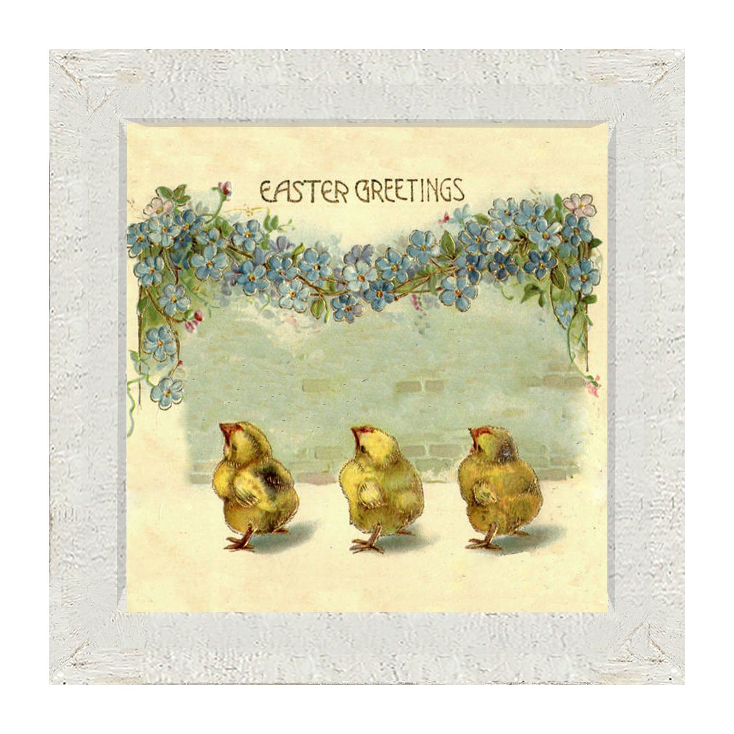 Easter Greeting Chicks - Framed art