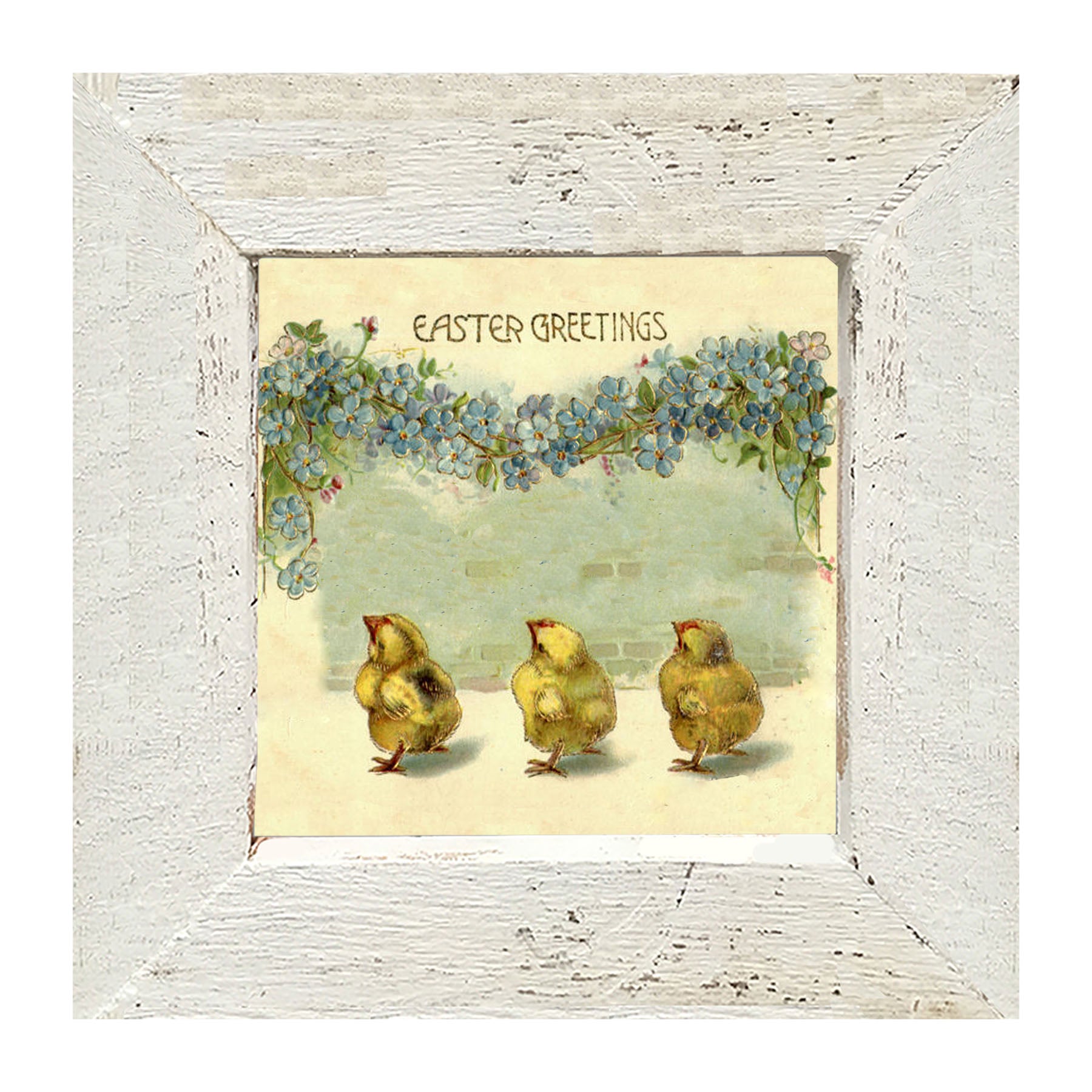 Easter Greeting Chicks - Framed art