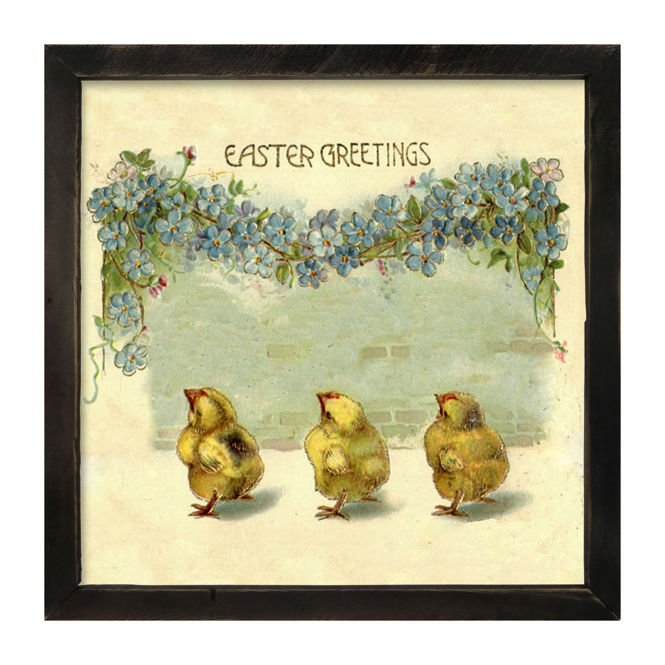 Easter Greeting Chicks - Framed art