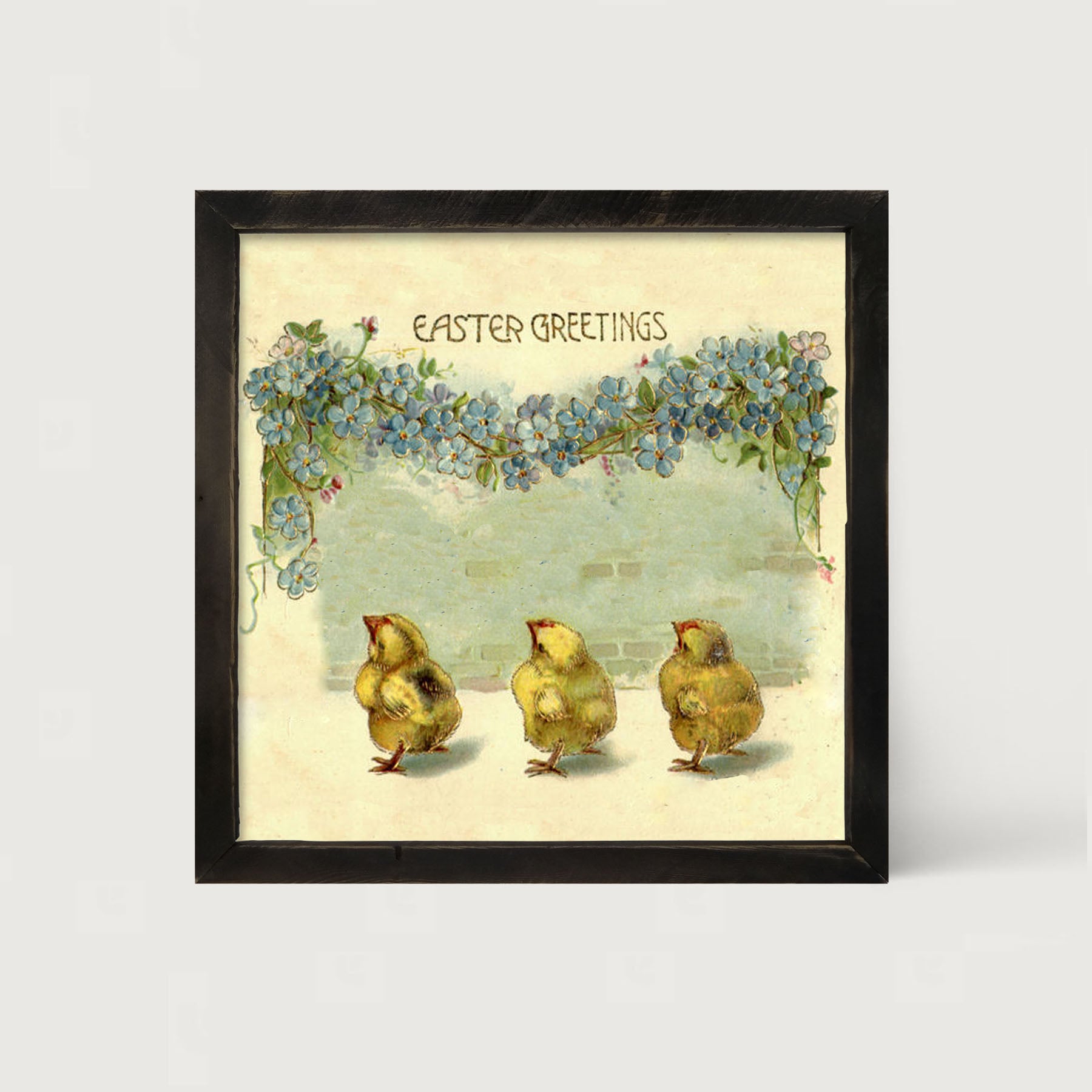 Easter Greeting Chicks - Framed art