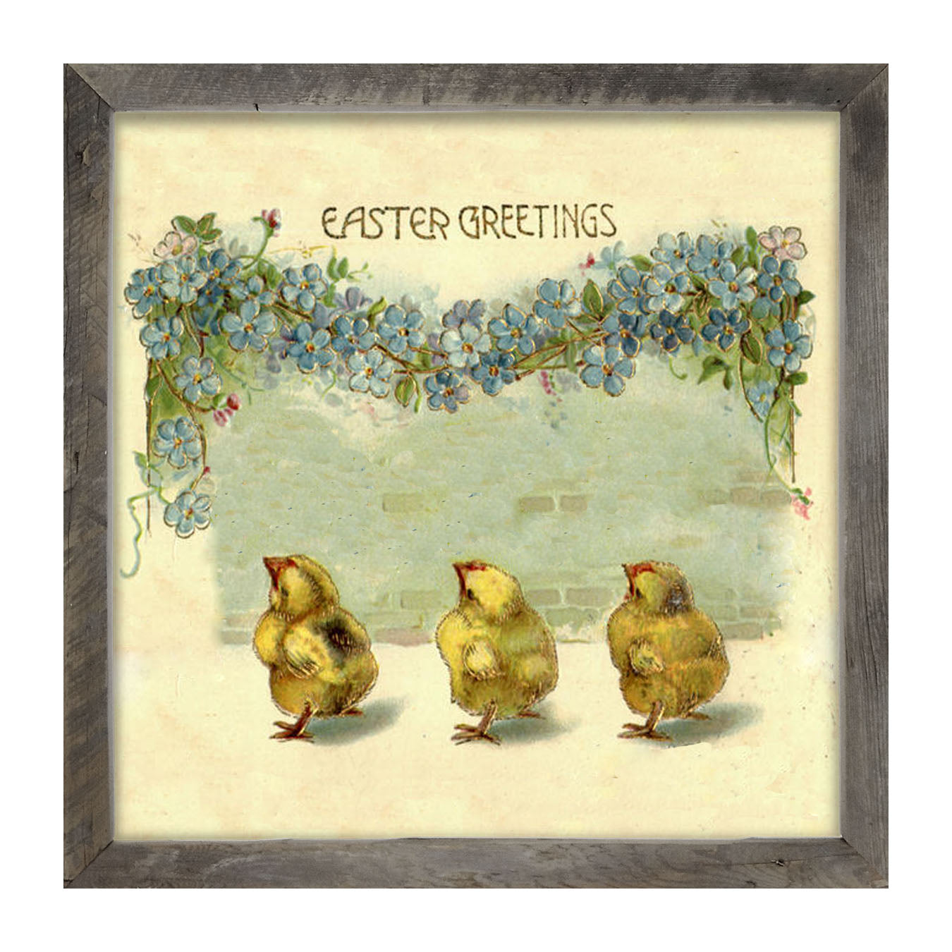 Easter Greeting Chicks - Framed art