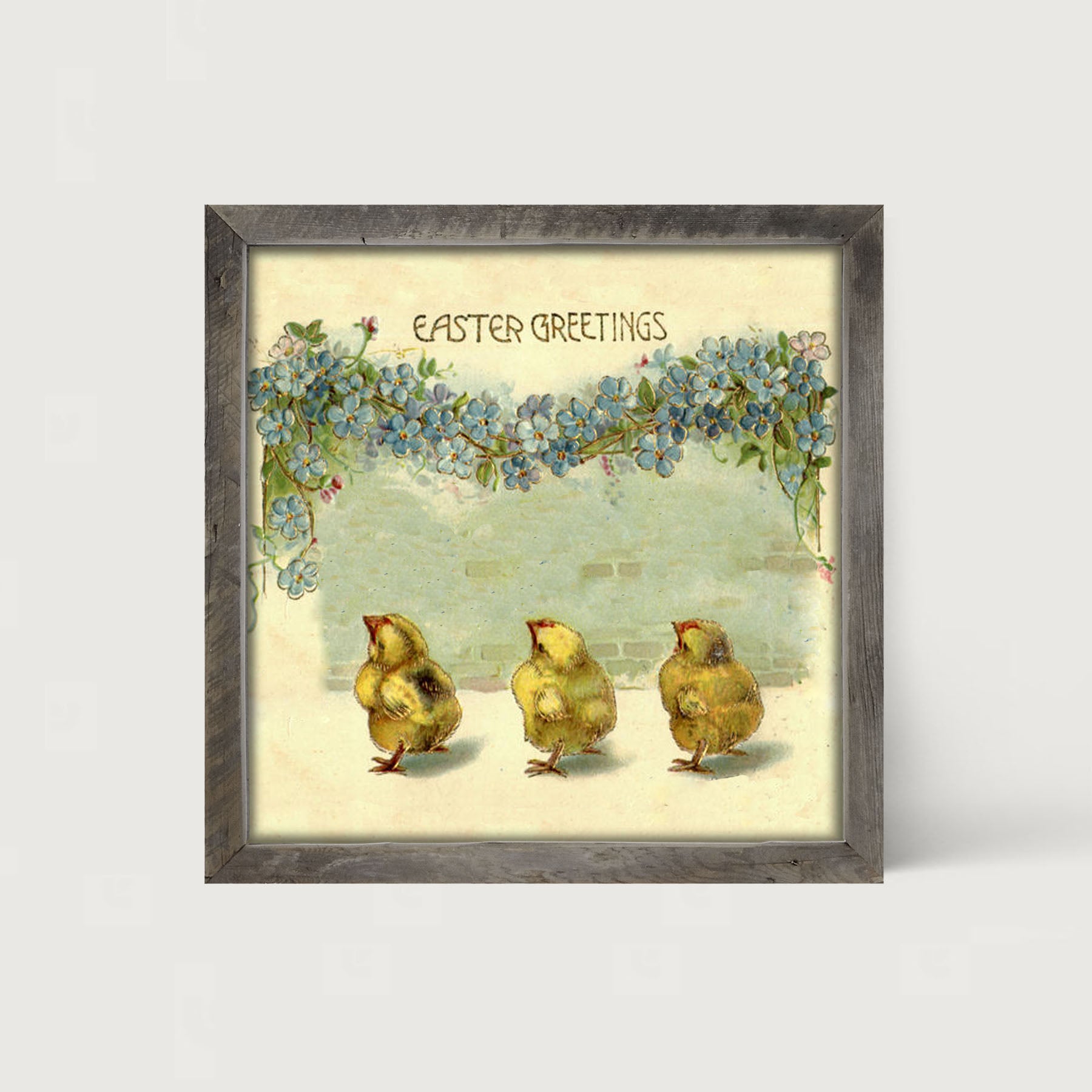 Easter Greeting Chicks - Framed art