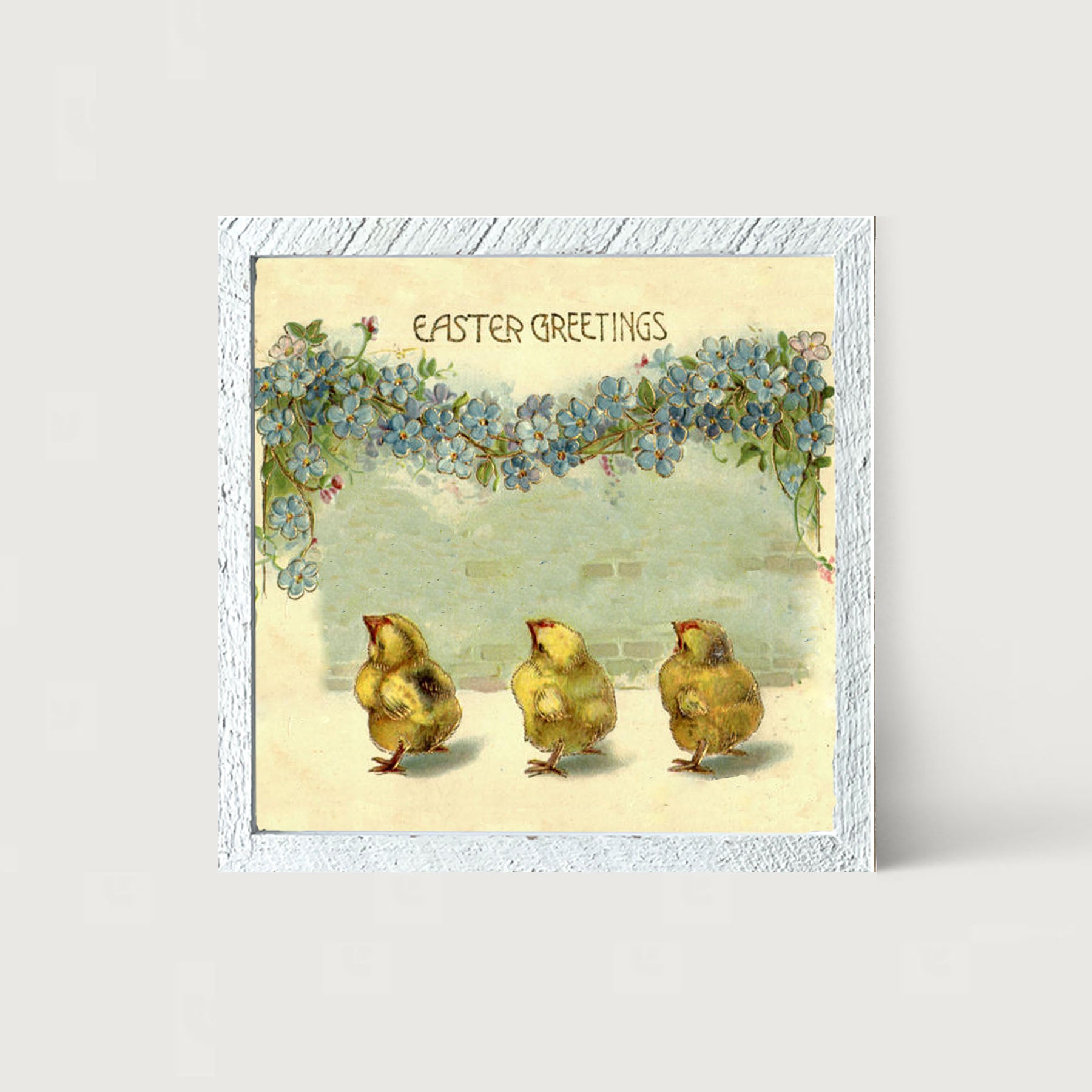 Easter Greeting Chicks - Framed art