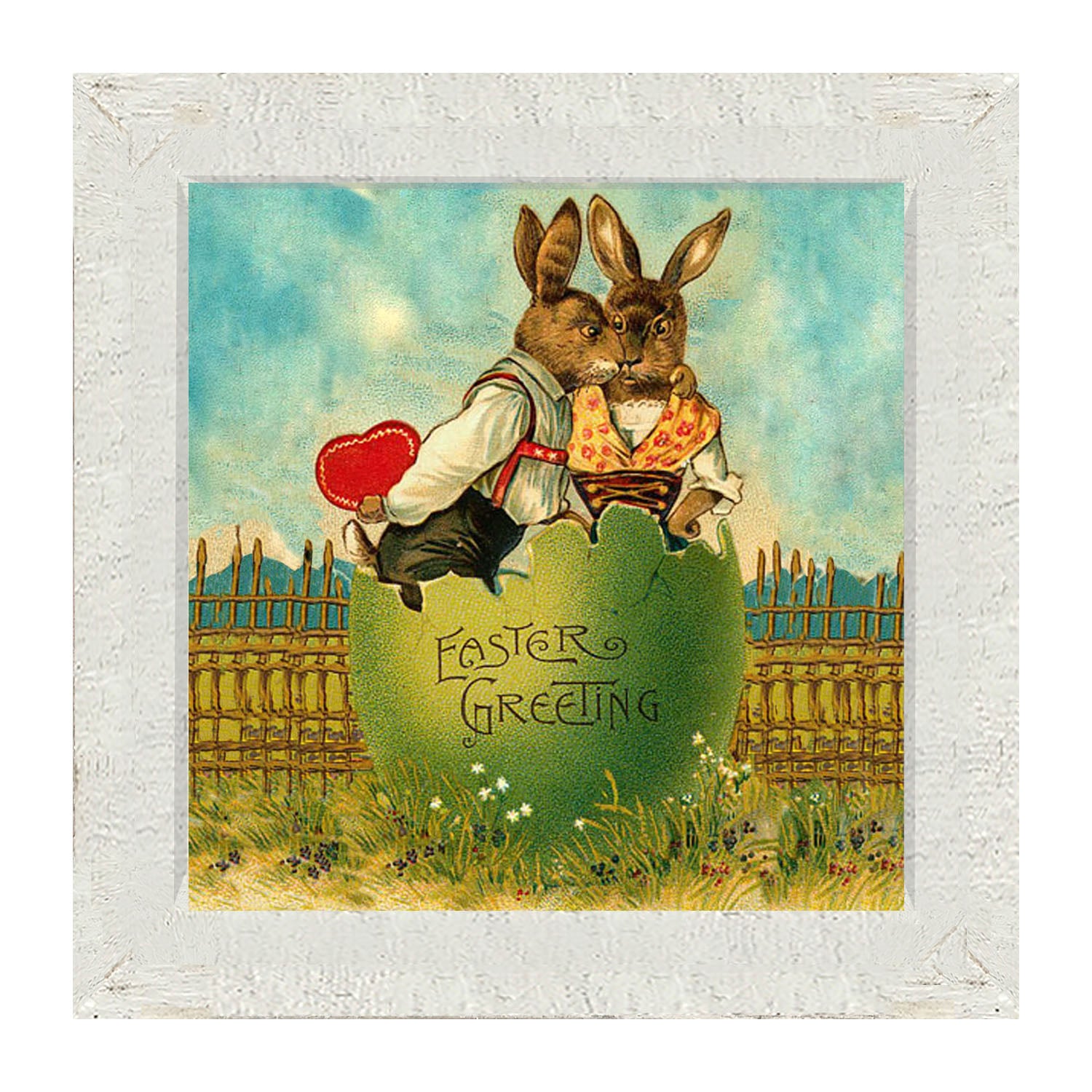 Easter Kiss - Framed art