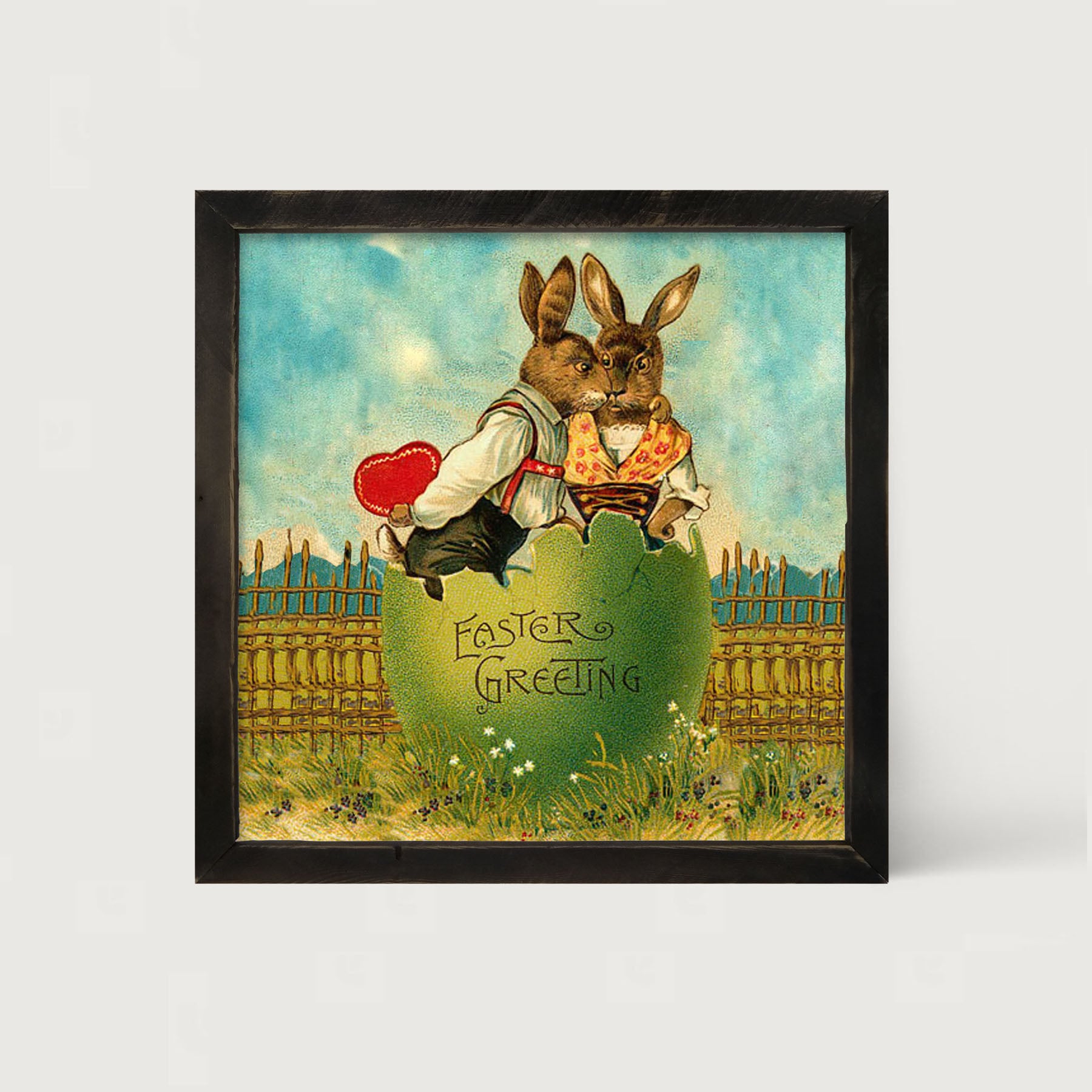 Easter Kiss - Framed art