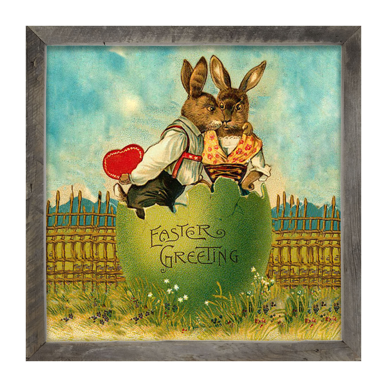 Easter Kiss - Framed art