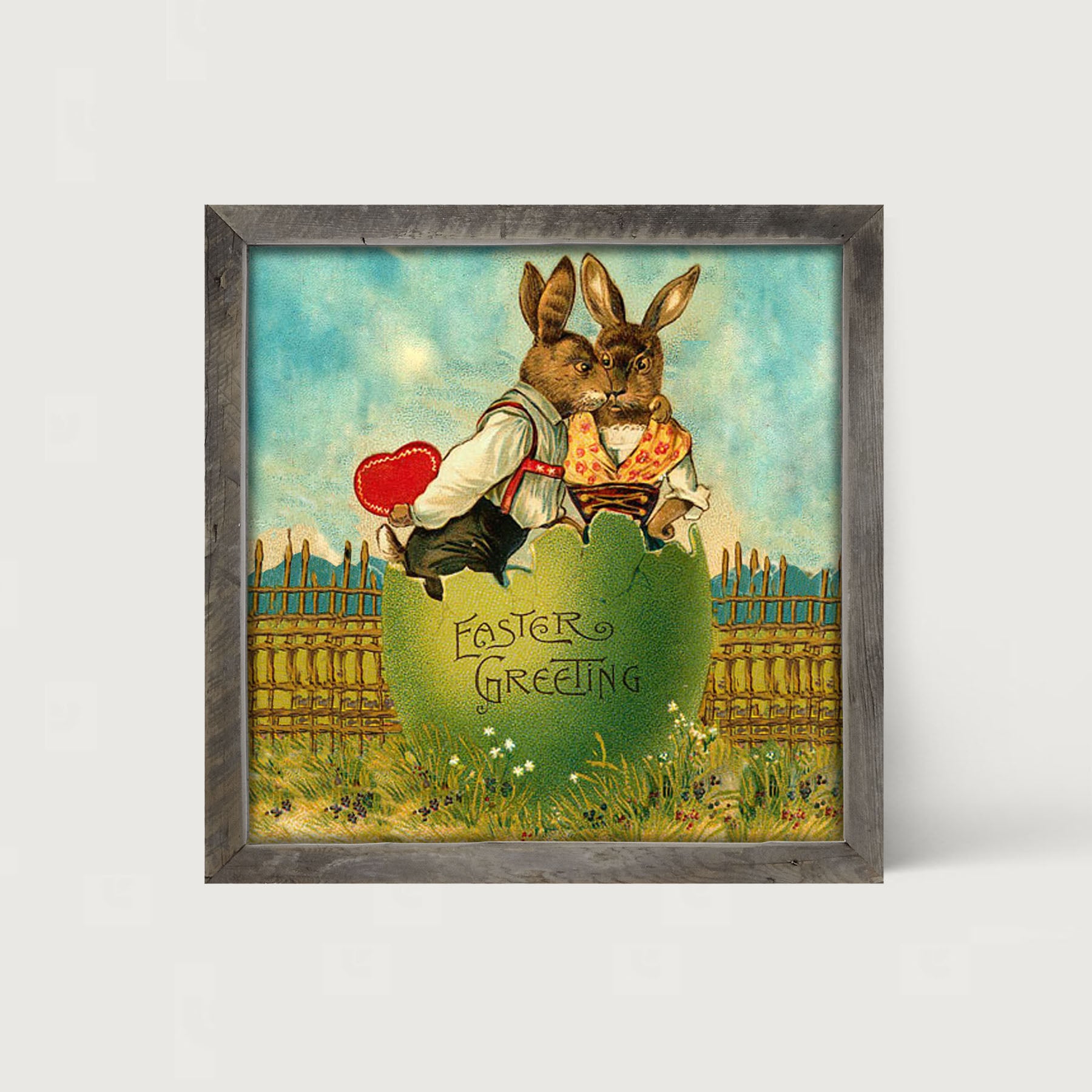 Easter Kiss - Framed art