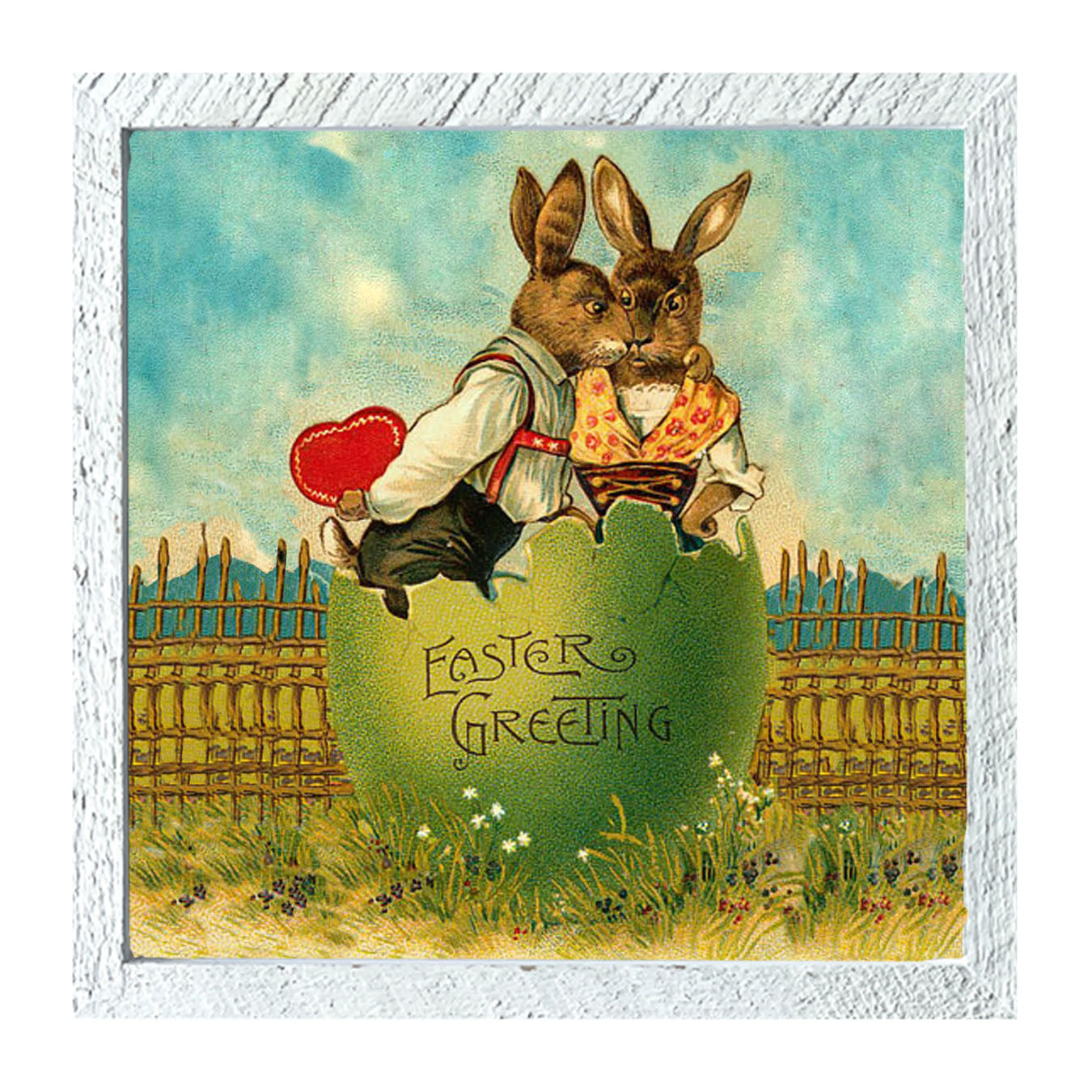 Easter Kiss - Framed art