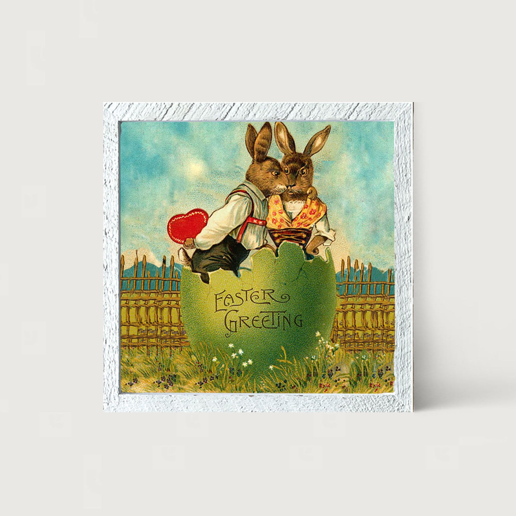 Easter Kiss - Framed art