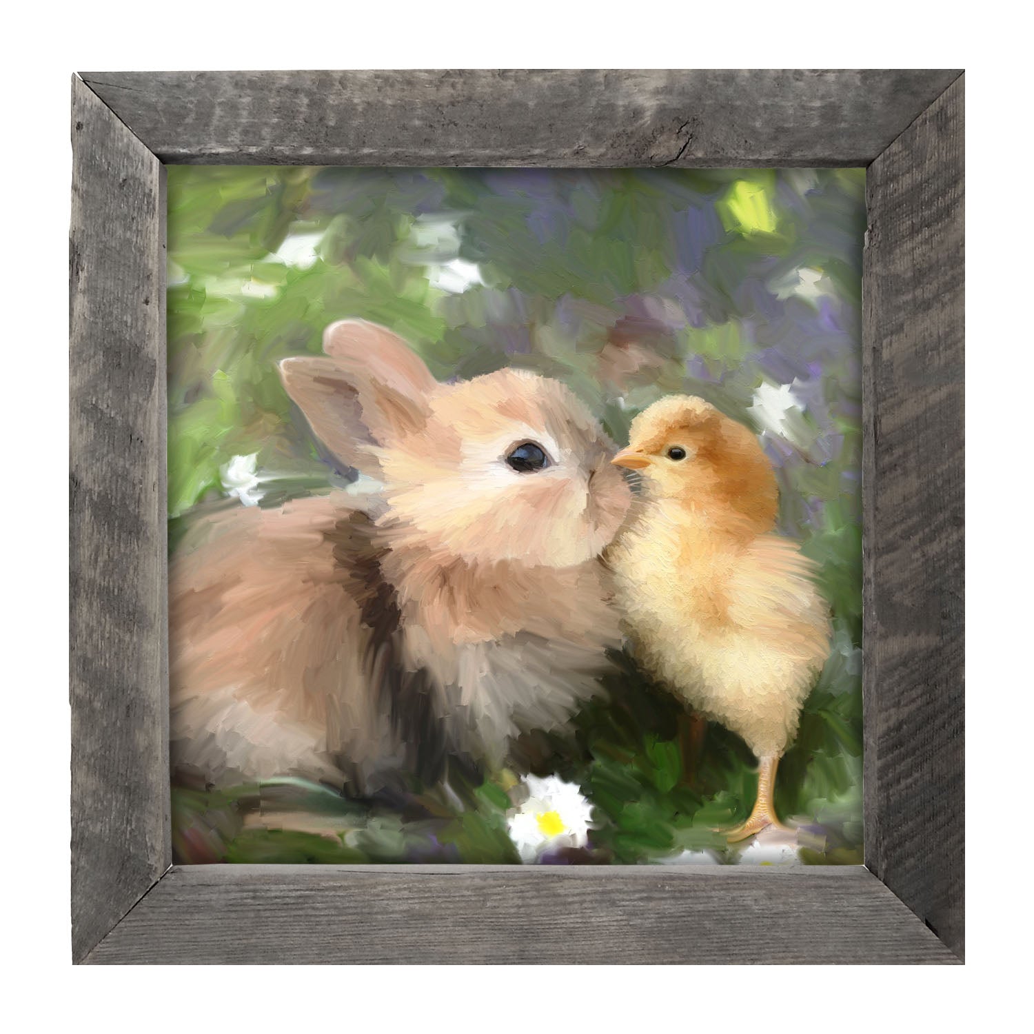 Bunny With Chick - Framed art