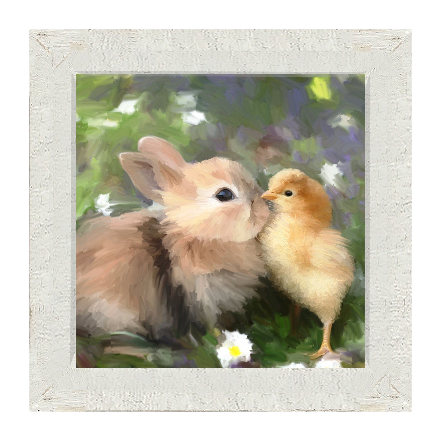 Bunny With Chick - Framed art