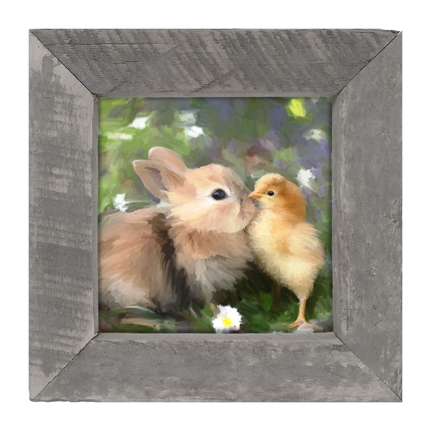 Bunny With Chick - Framed art