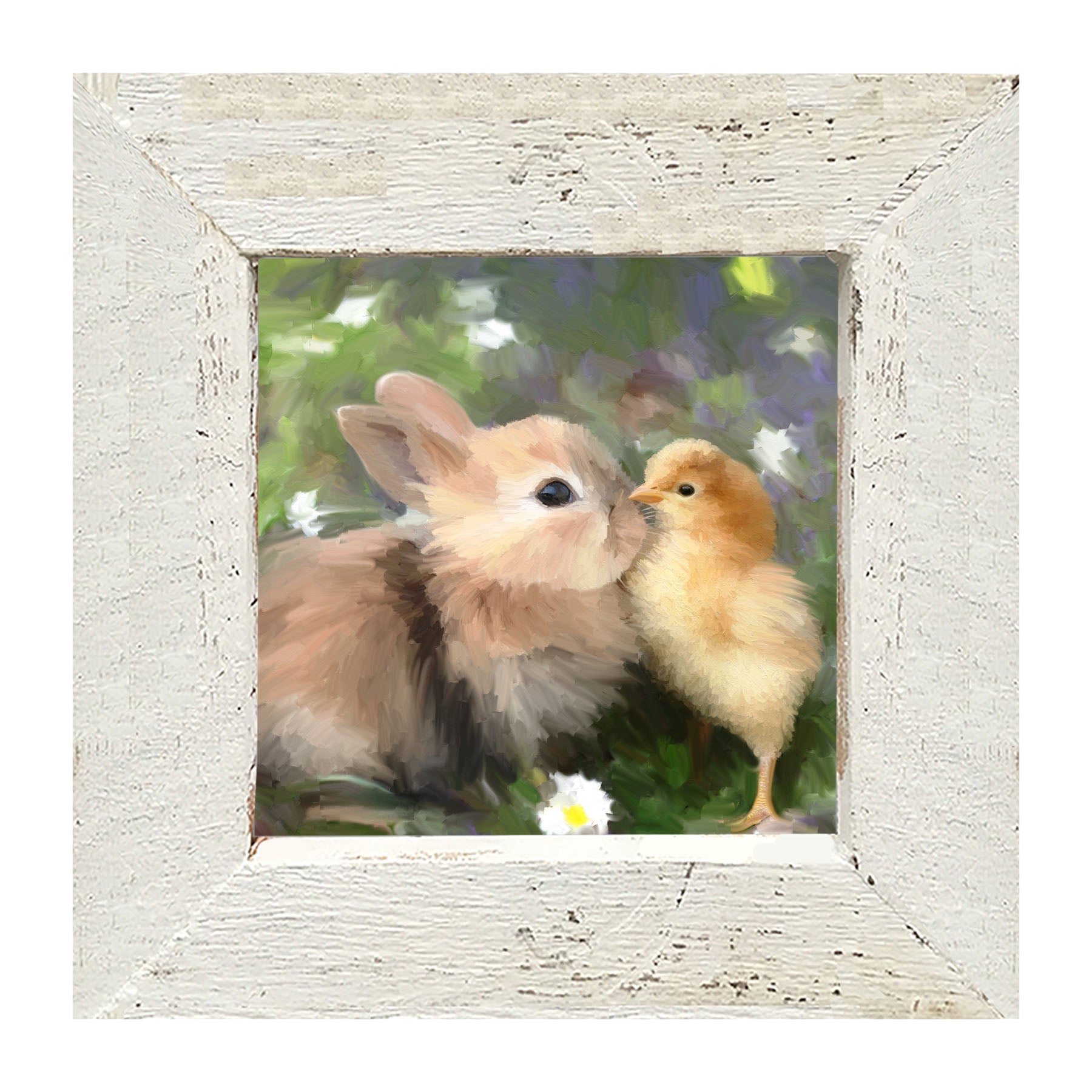 Bunny With Chick - Framed art