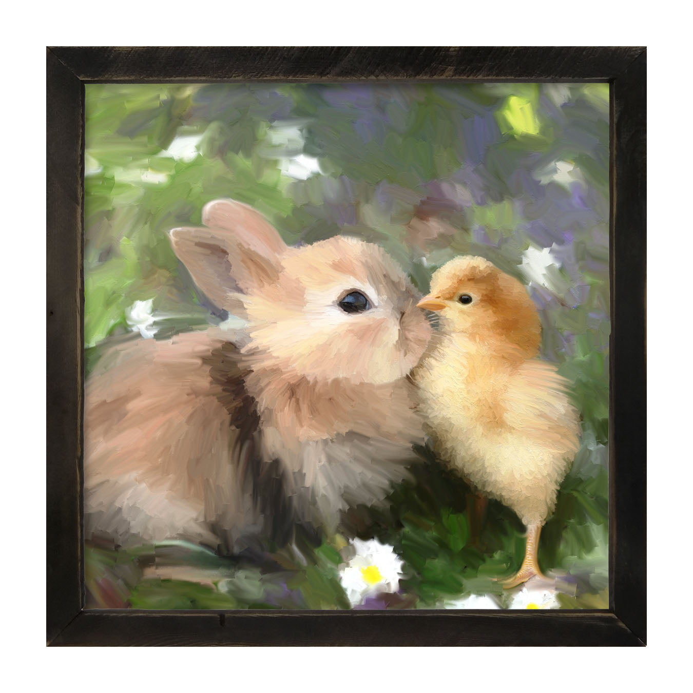 Bunny With Chick - Framed art