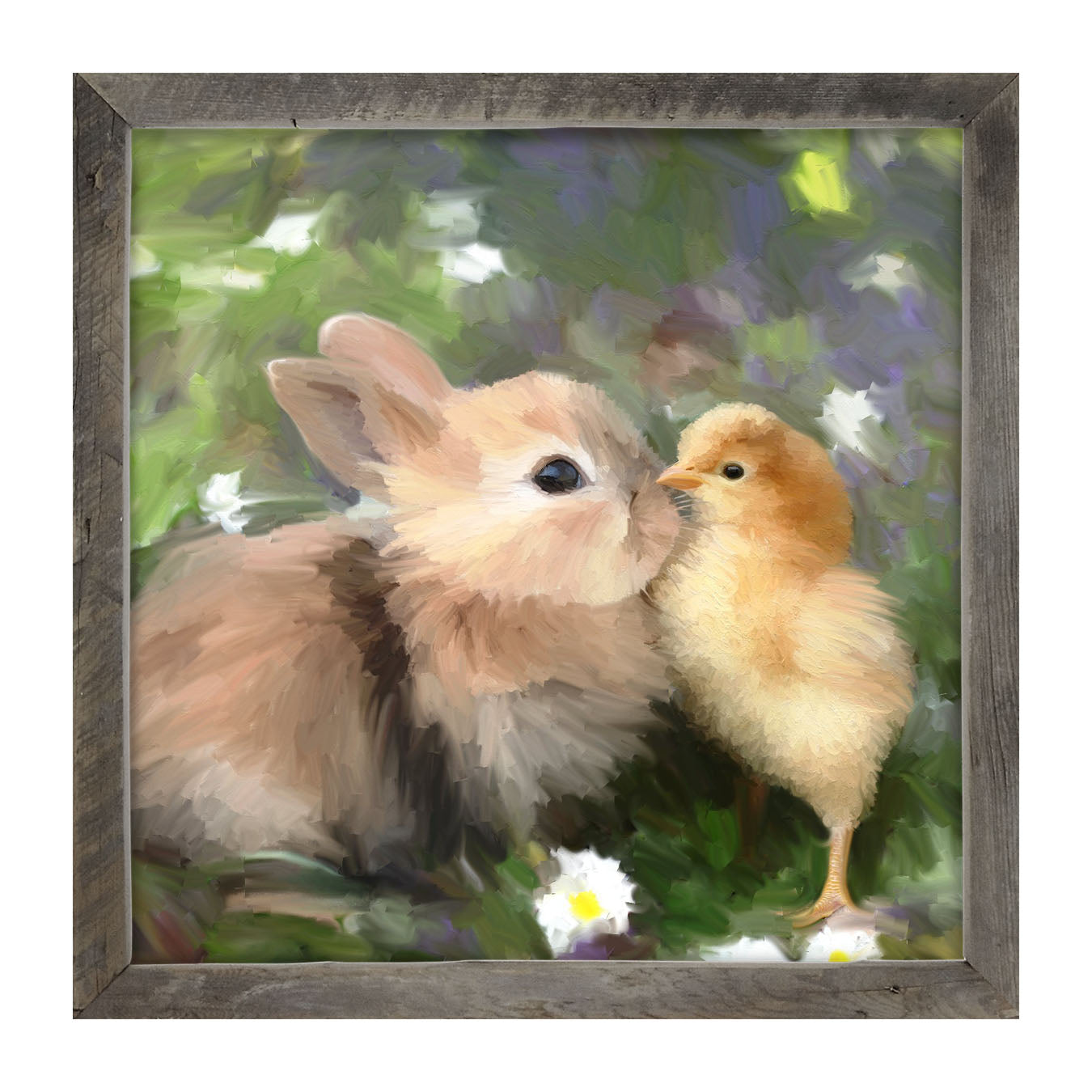 Bunny With Chick - Framed art