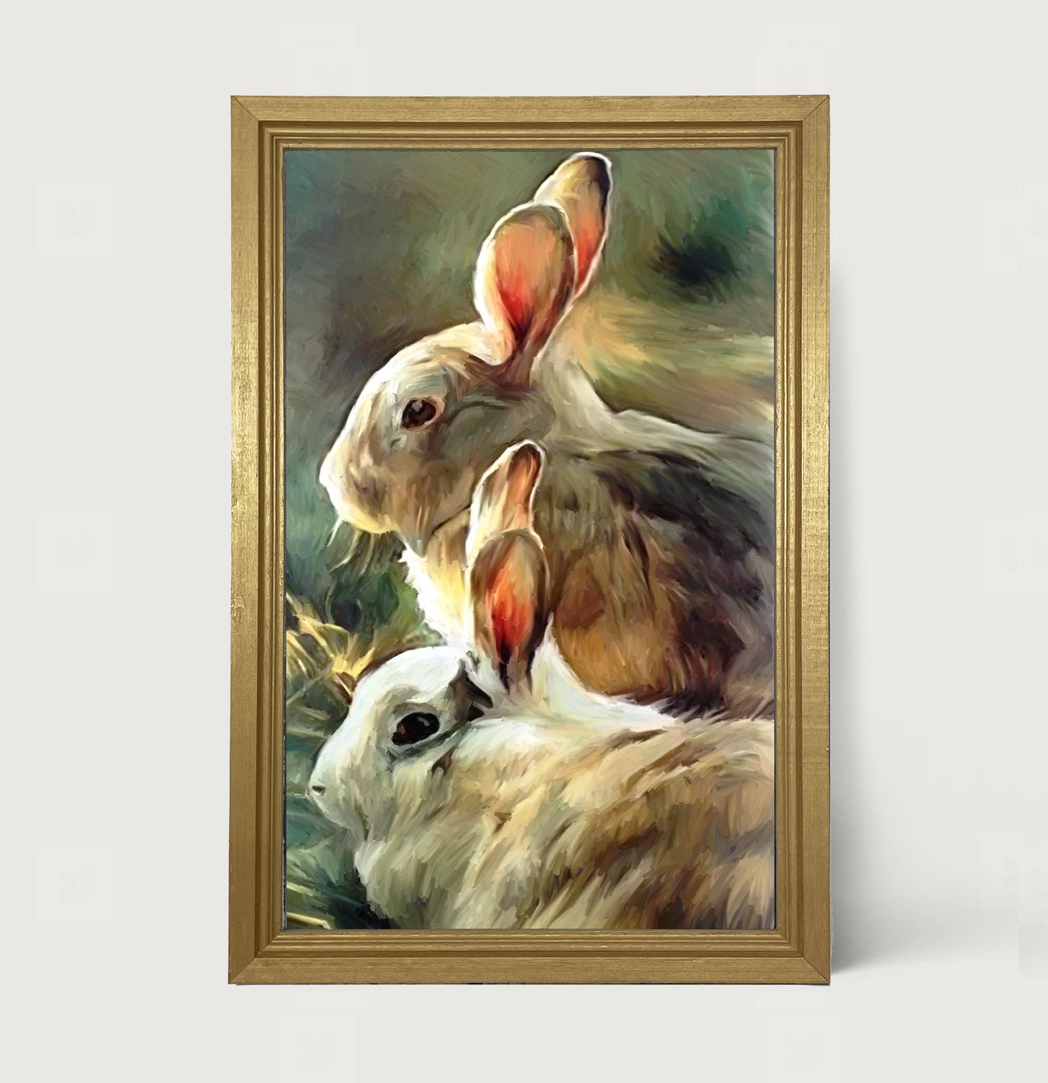 Sunlit Bunnies - Framed art