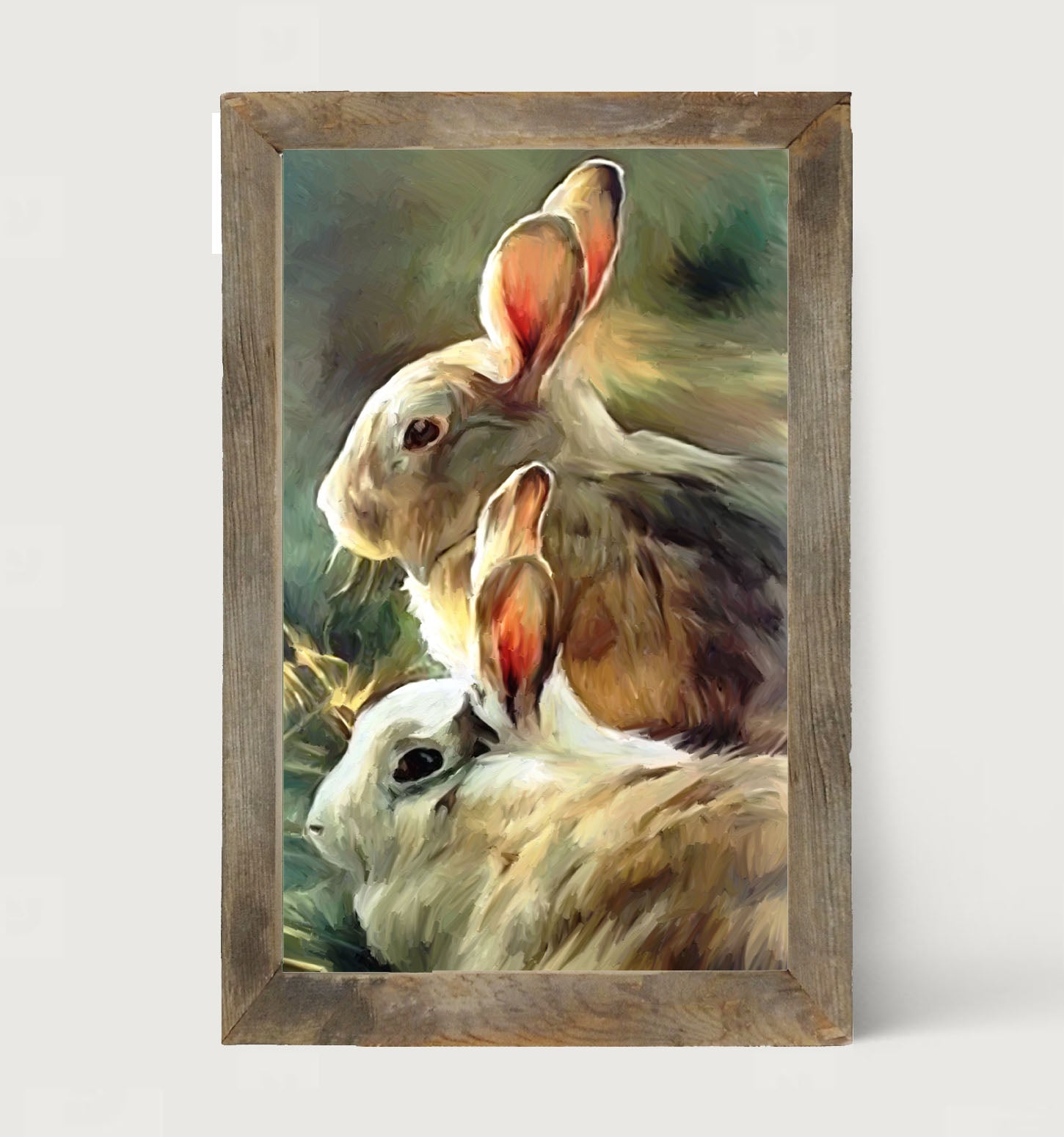 Sunlit Bunnies - Framed art