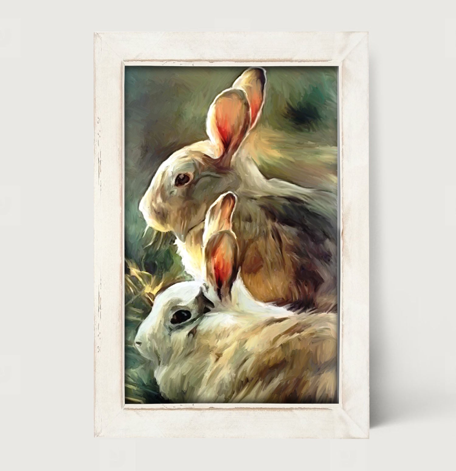 Sunlit Bunnies - Framed art