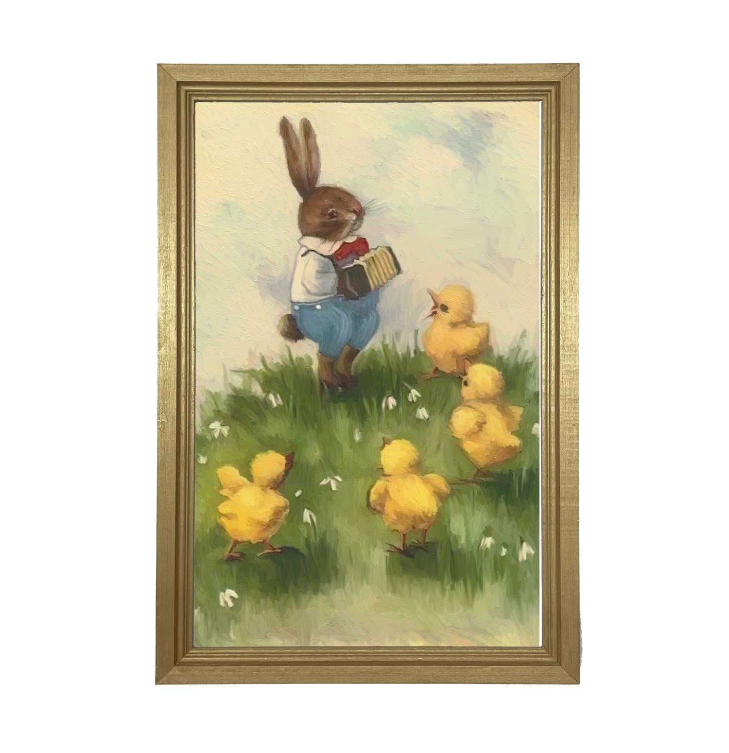 Easter Bunny in The Meadow - Framed art