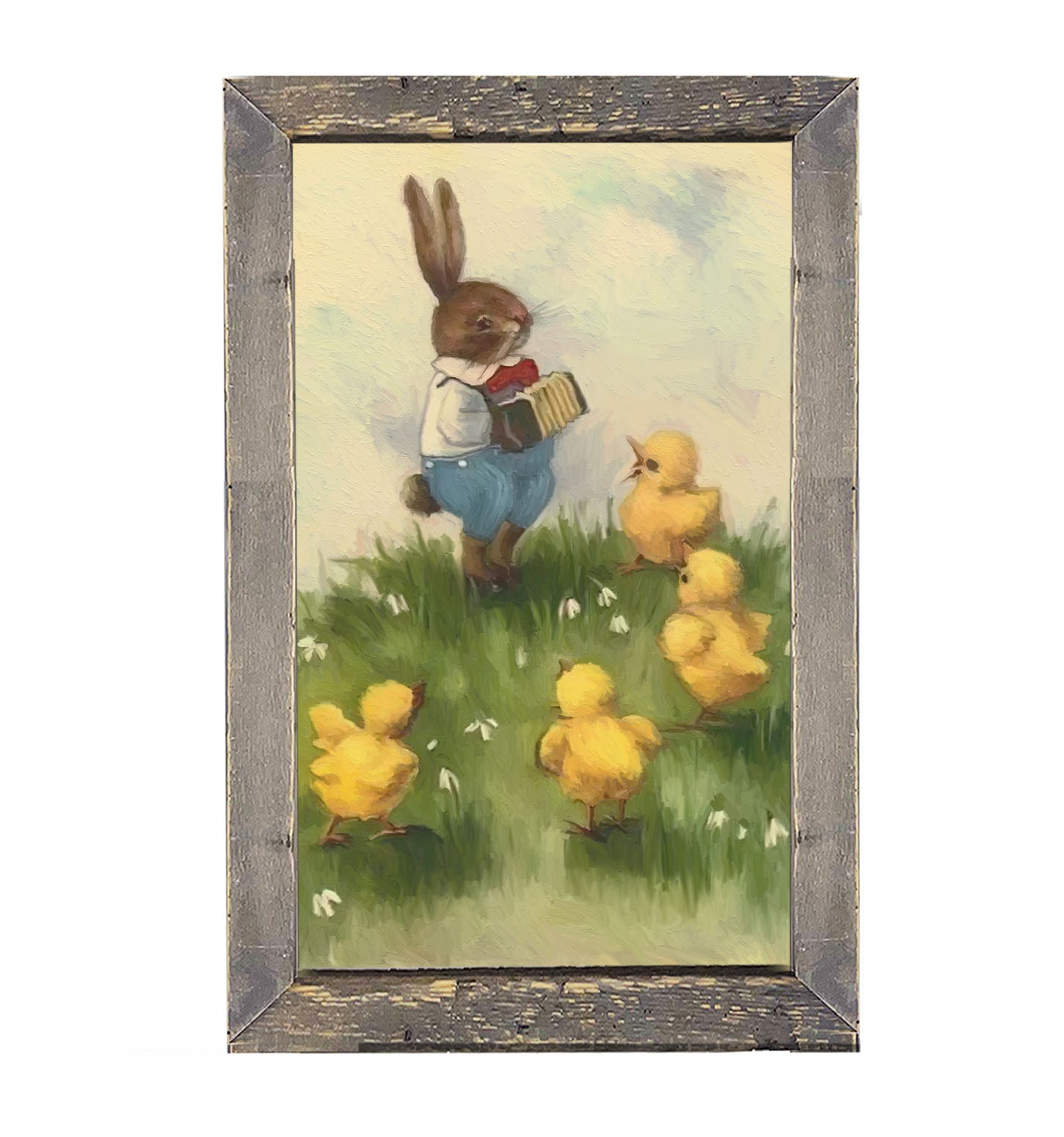 Easter Bunny in The Meadow - Framed art