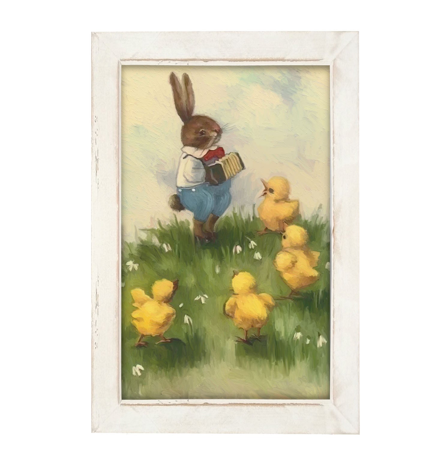 Easter Bunny in The Meadow - Framed art