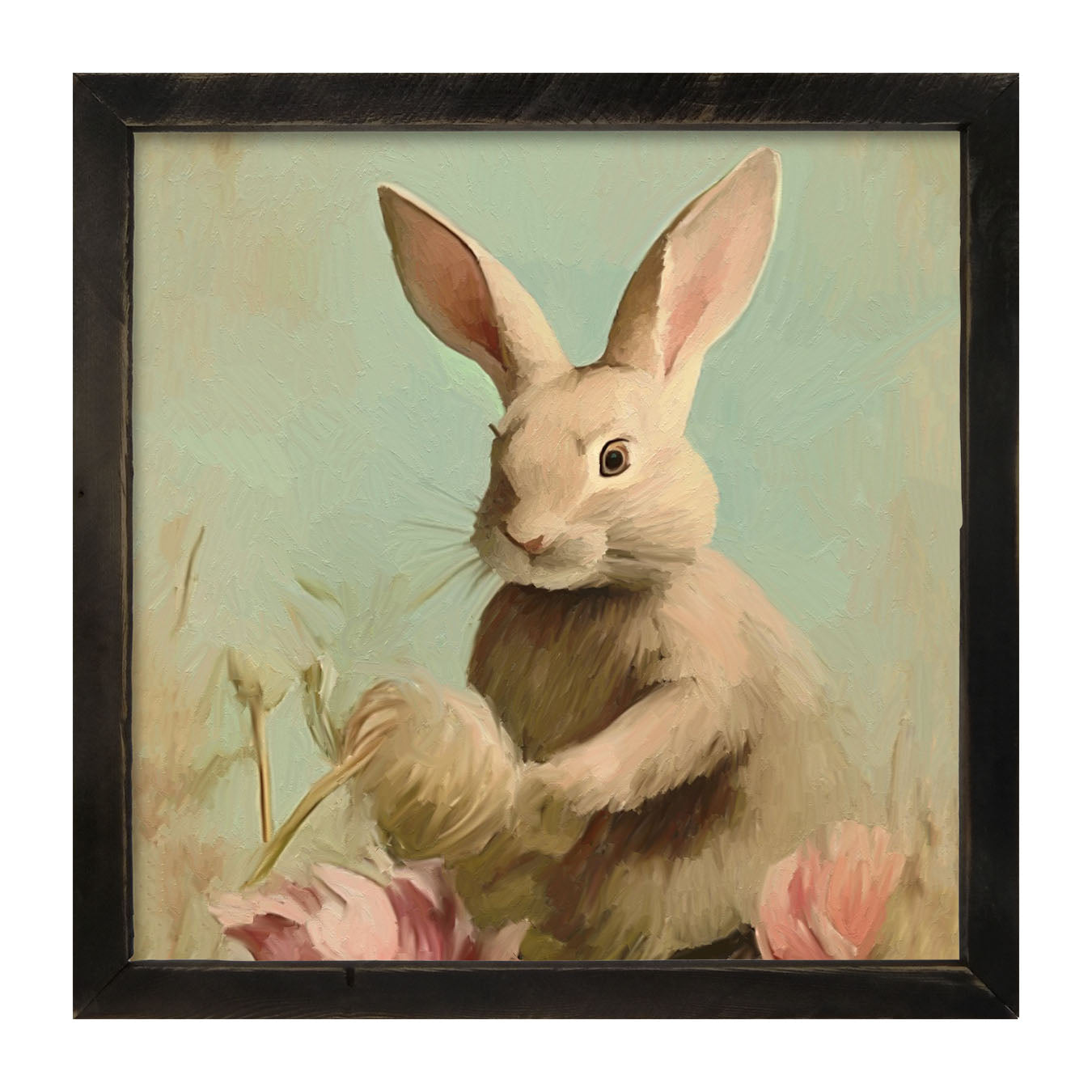Pastel bunny in field