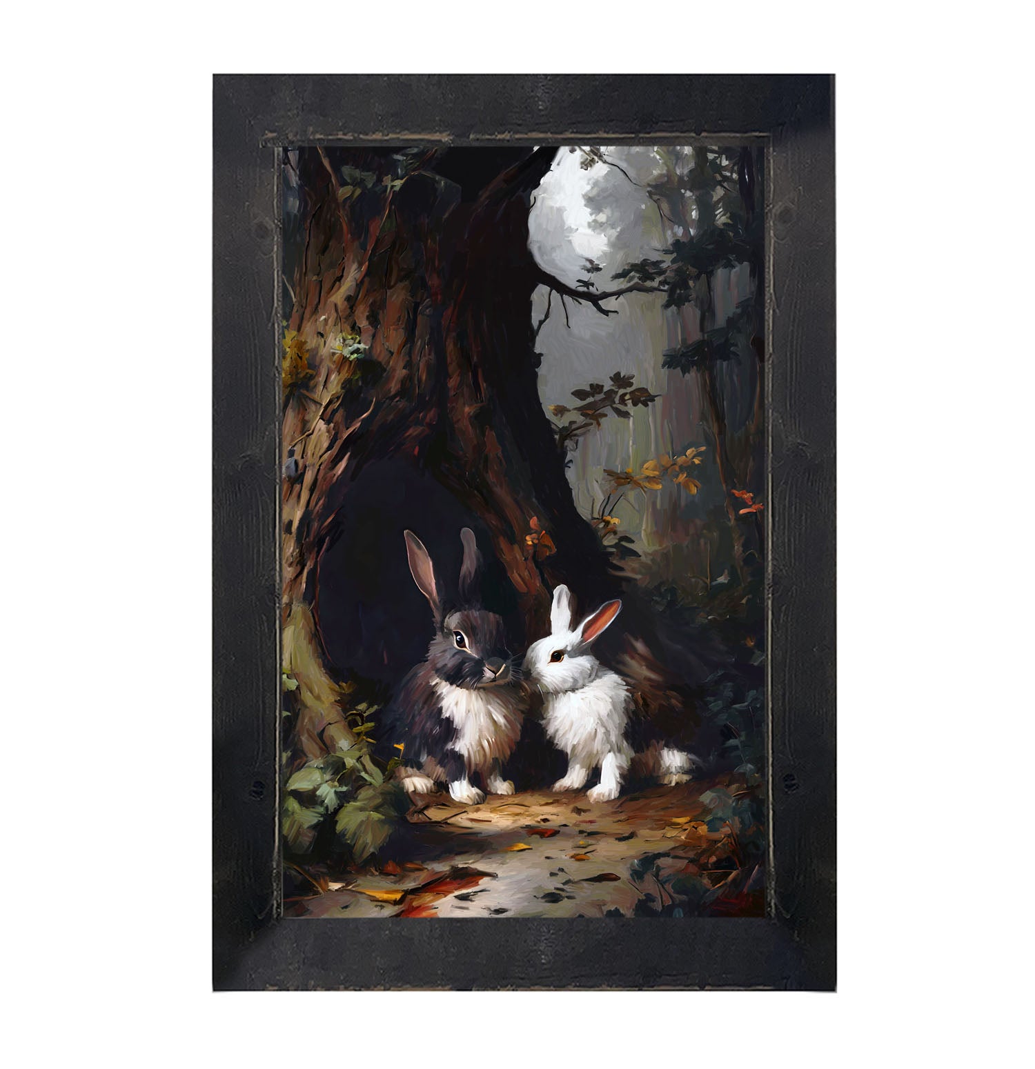 Bunnies in a forest