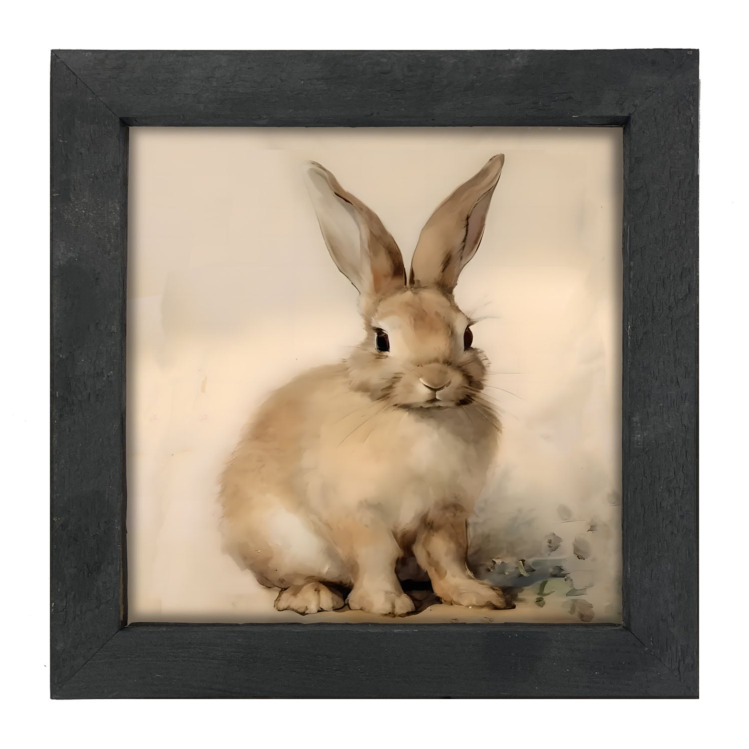 Sitting Bunny R - Framed art