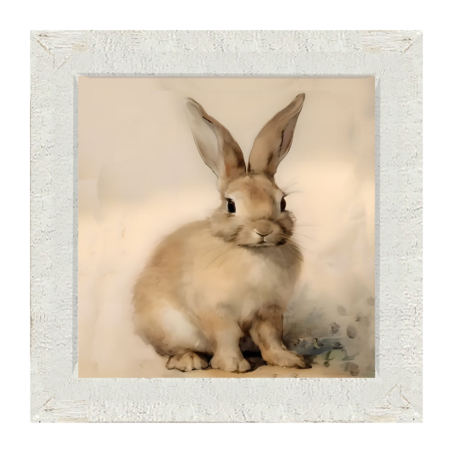 Sitting Bunny R - Framed art