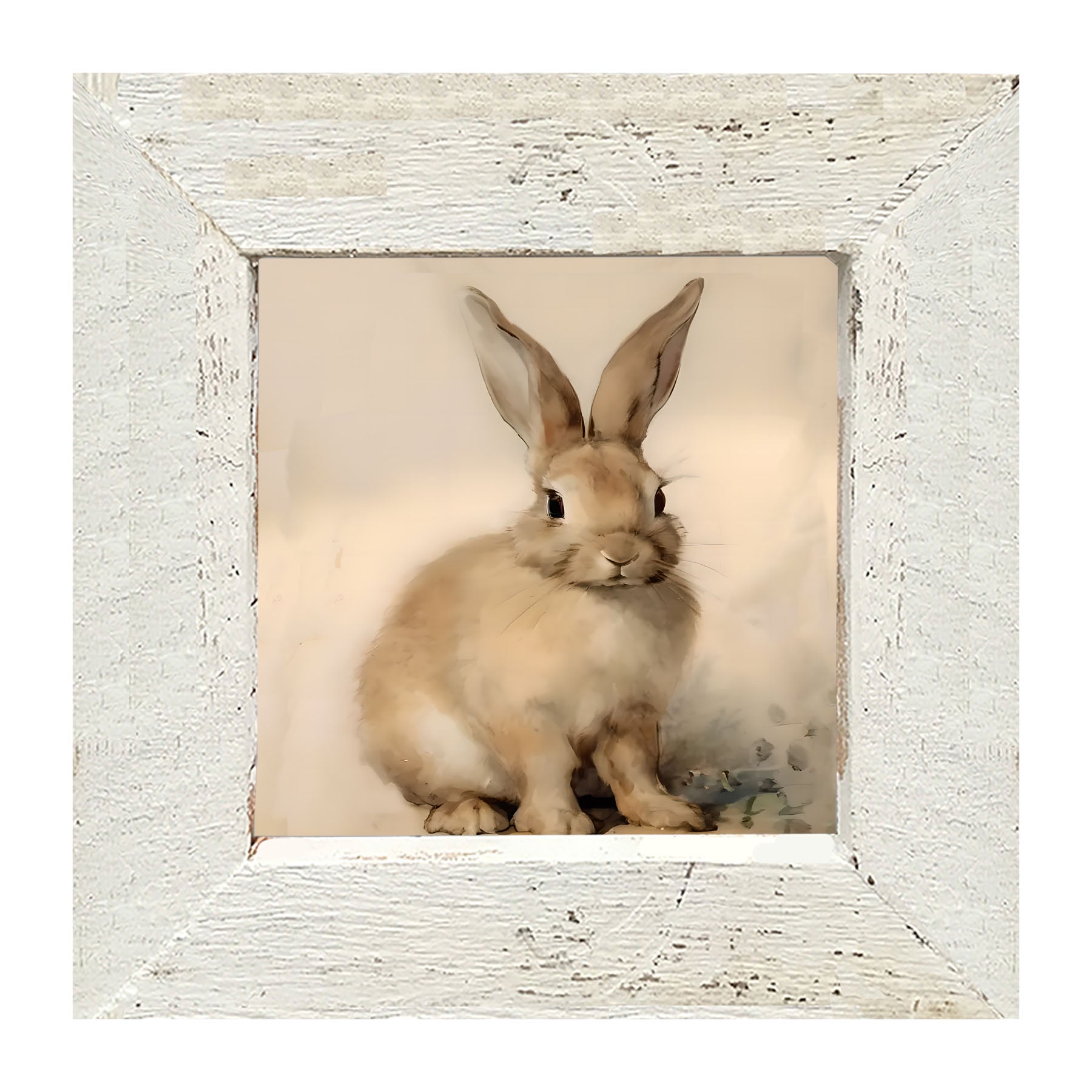 Sitting Bunny R - Framed art