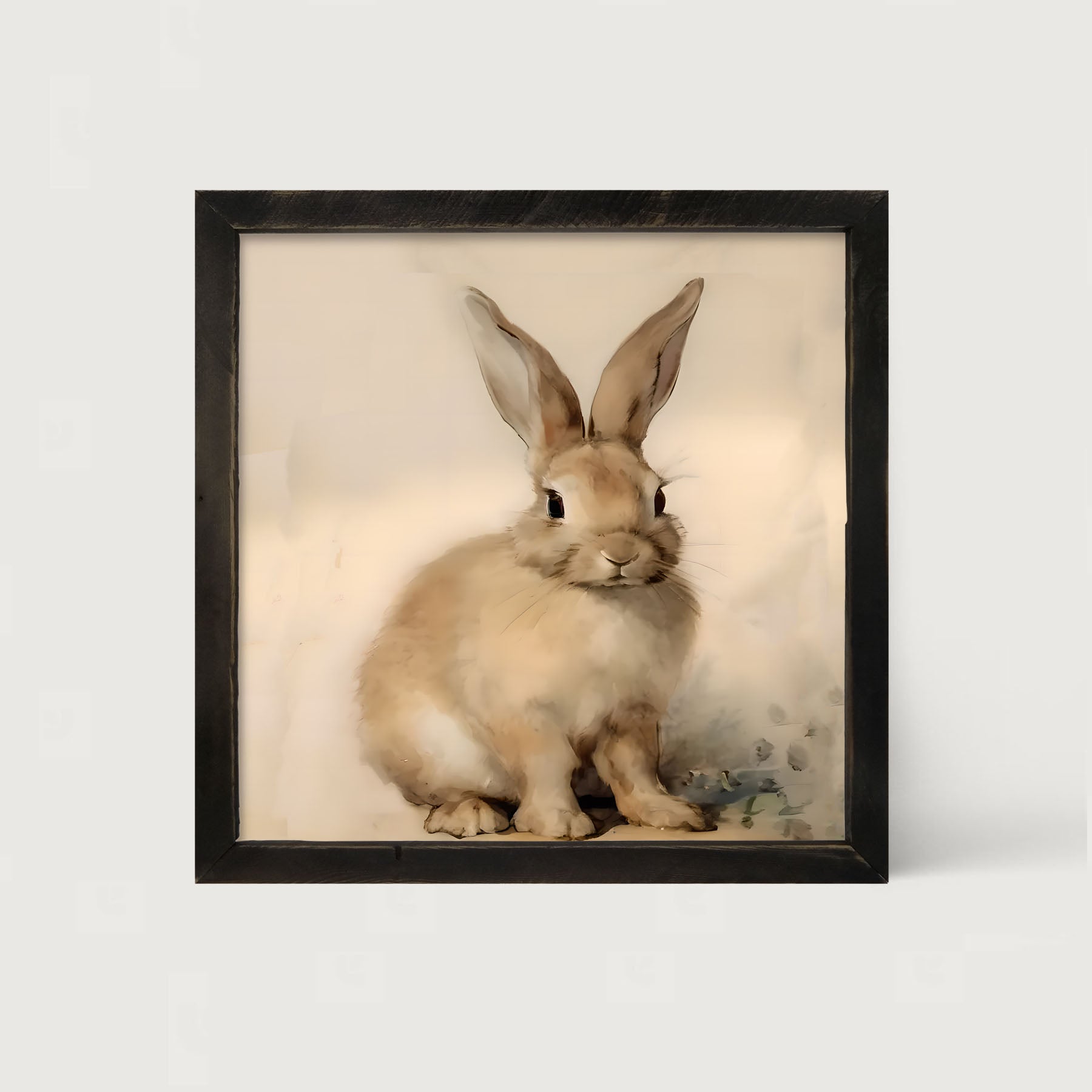 Sitting Bunny R - Framed art