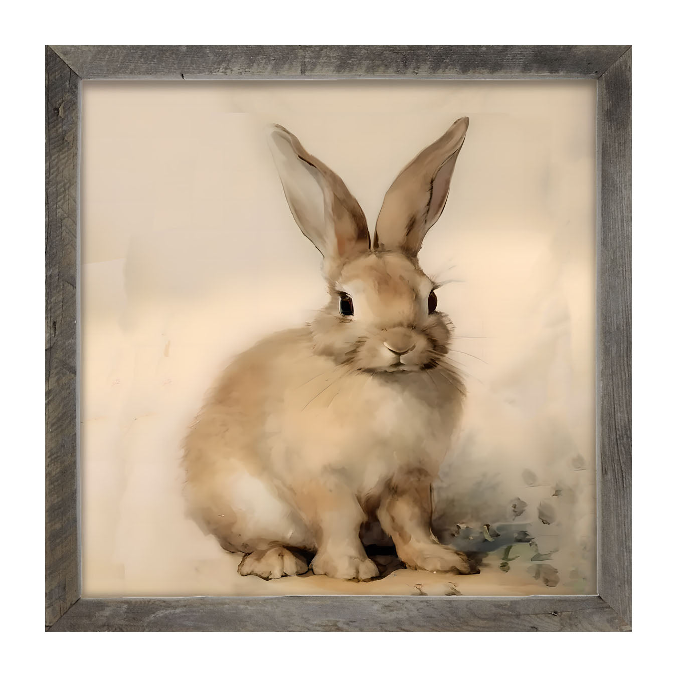 Sitting Bunny R - Framed art