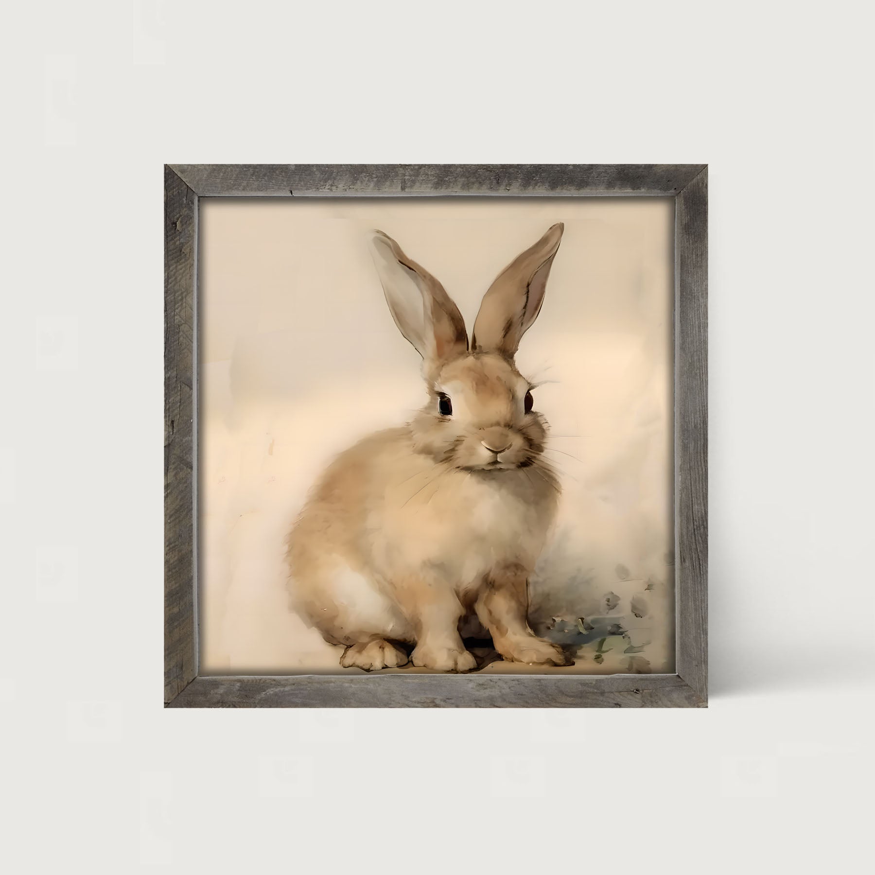 Sitting Bunny R - Framed art