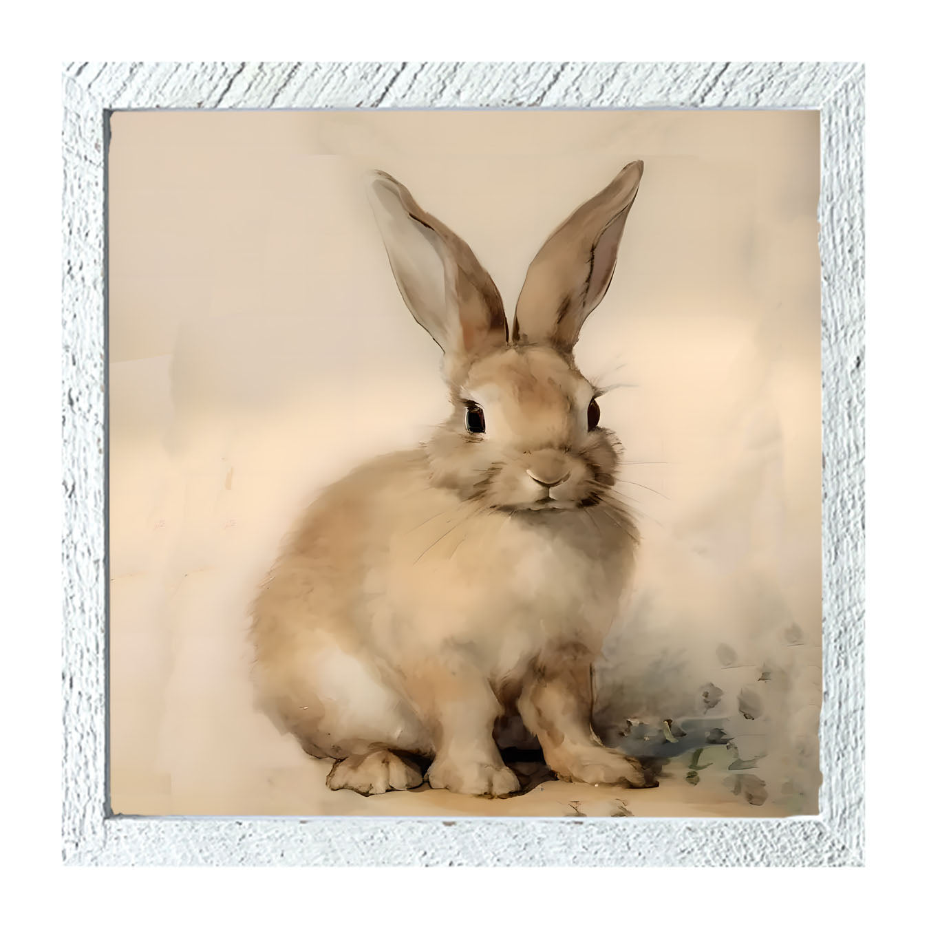 Sitting Bunny R - Framed art