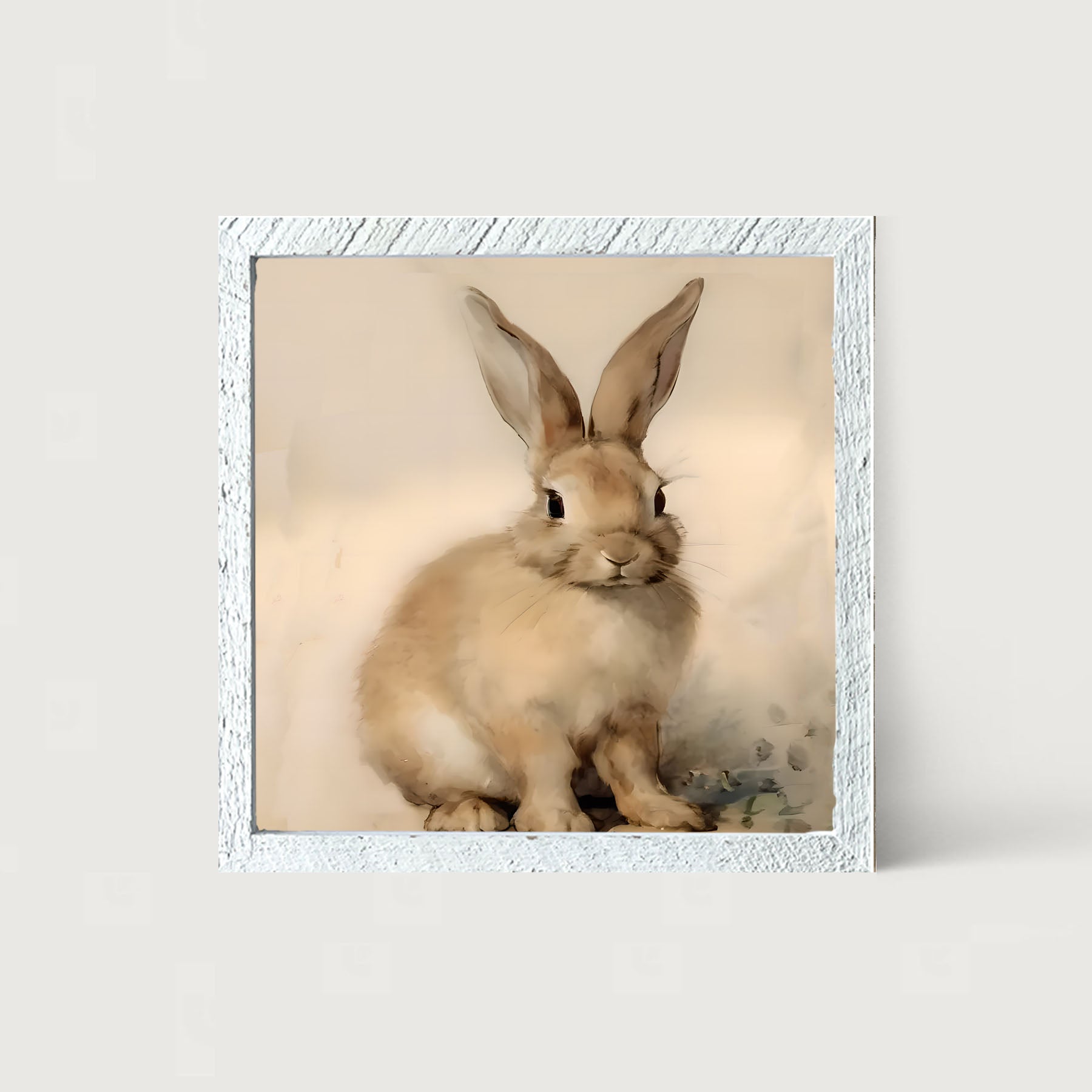 Sitting Bunny R - Framed art
