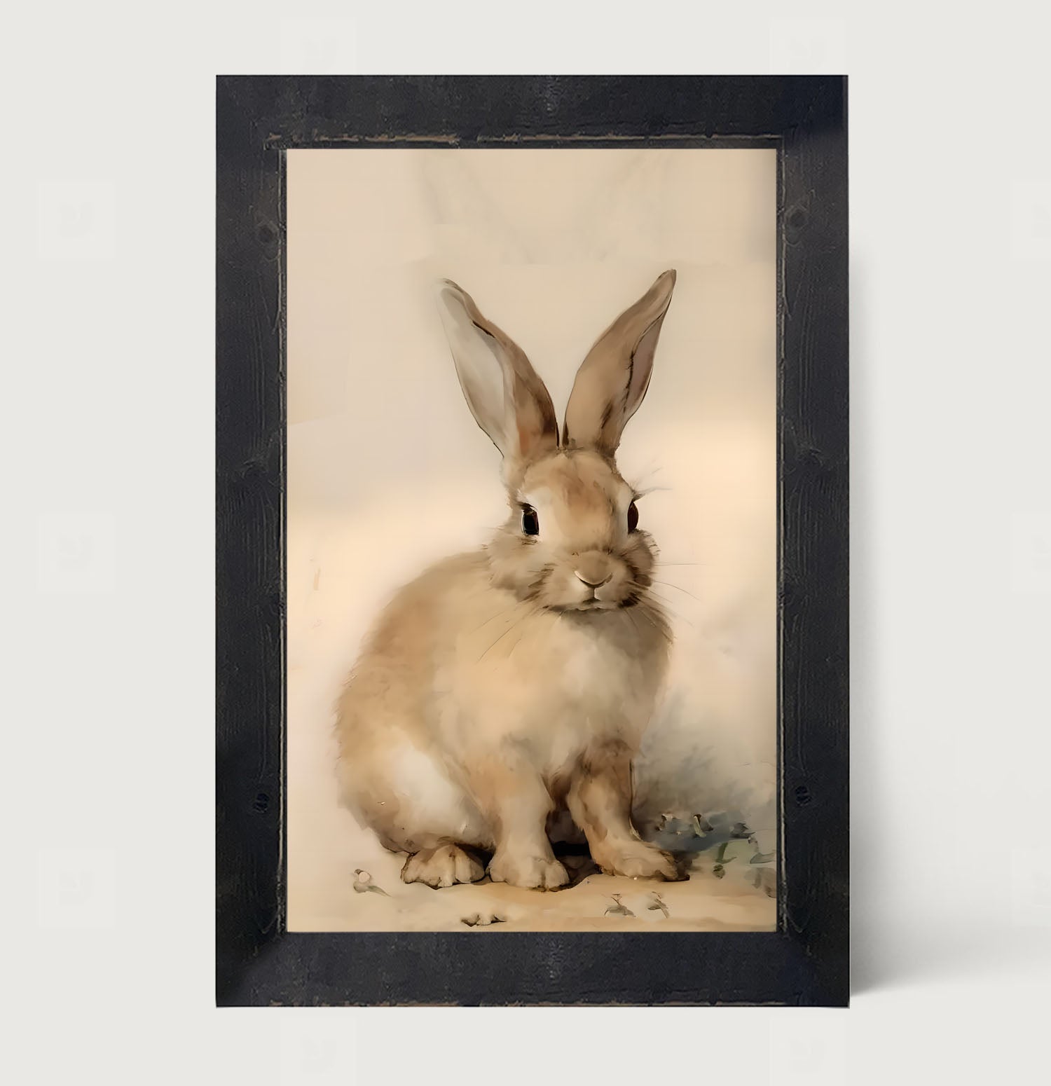 Sitting Bunny R - Framed art