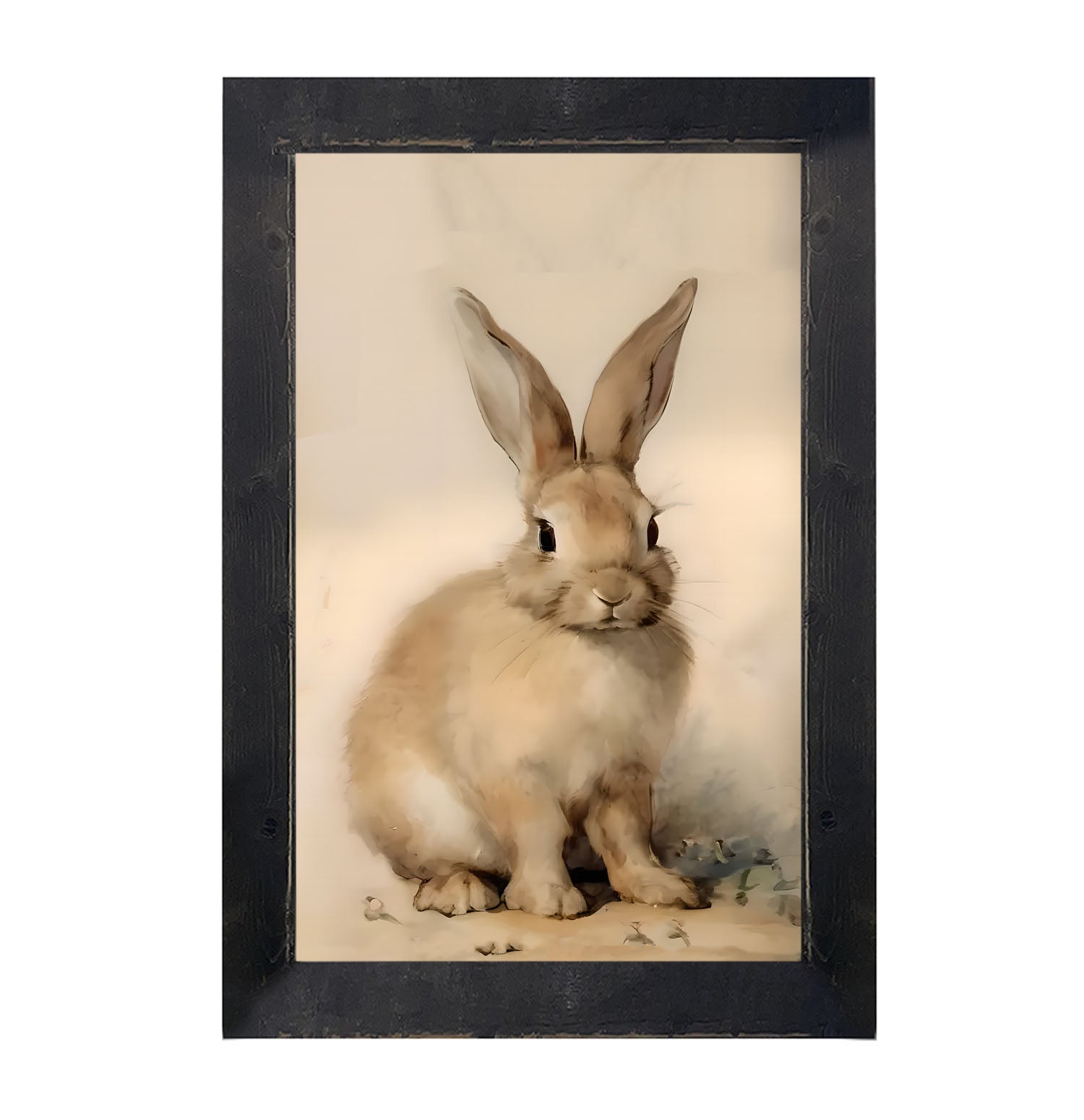 Sitting Bunny R - Framed art