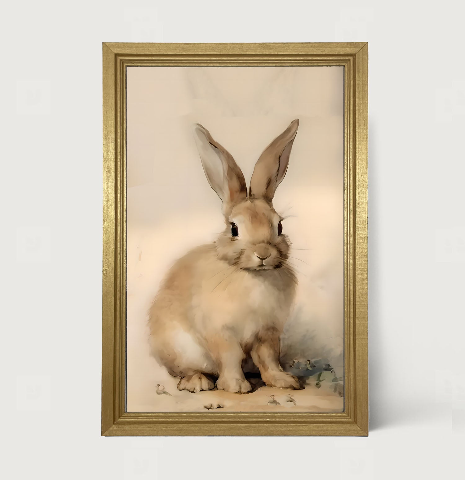 Sitting Bunny R - Framed art