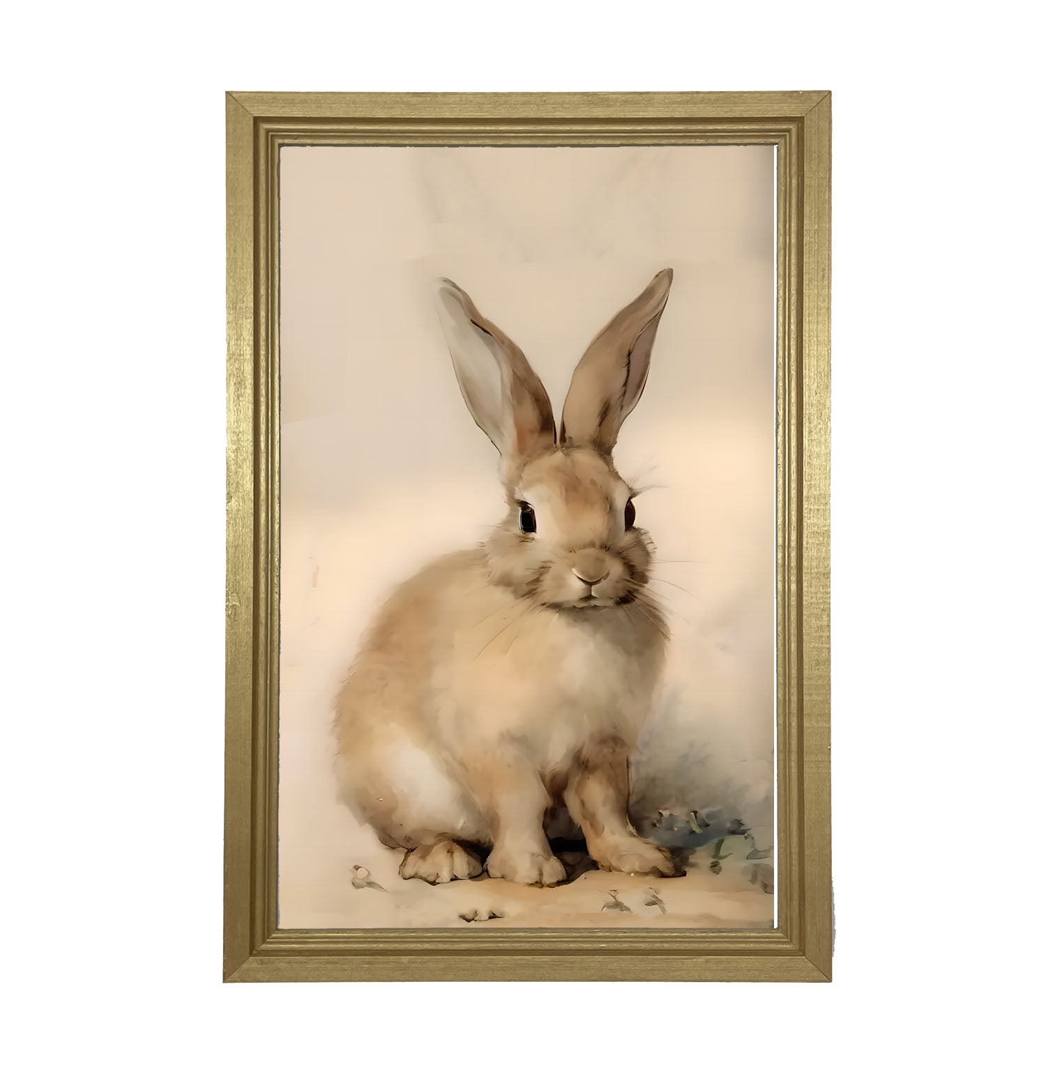 Sitting Bunny R - Framed art