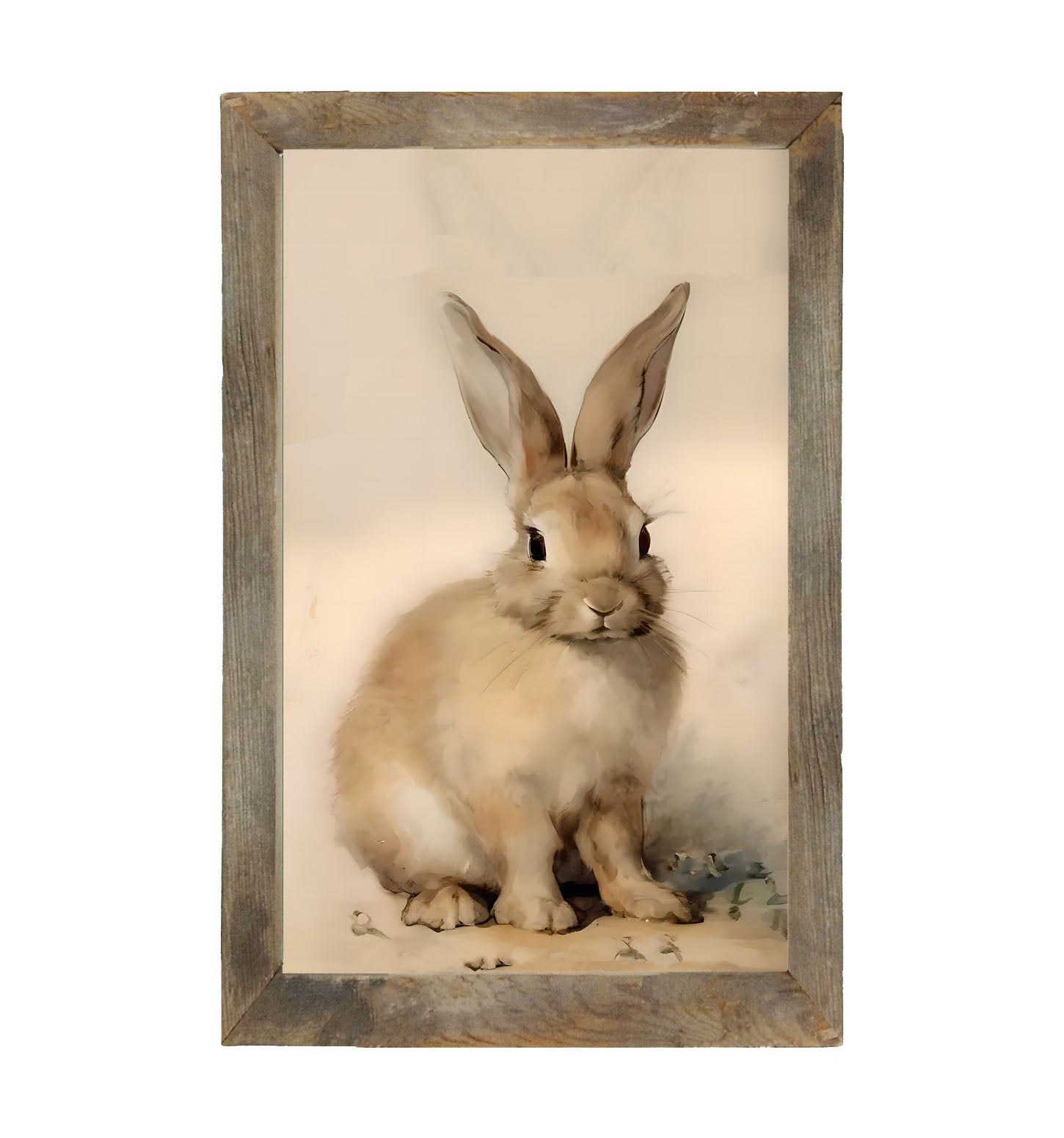 Sitting Bunny R - Framed art
