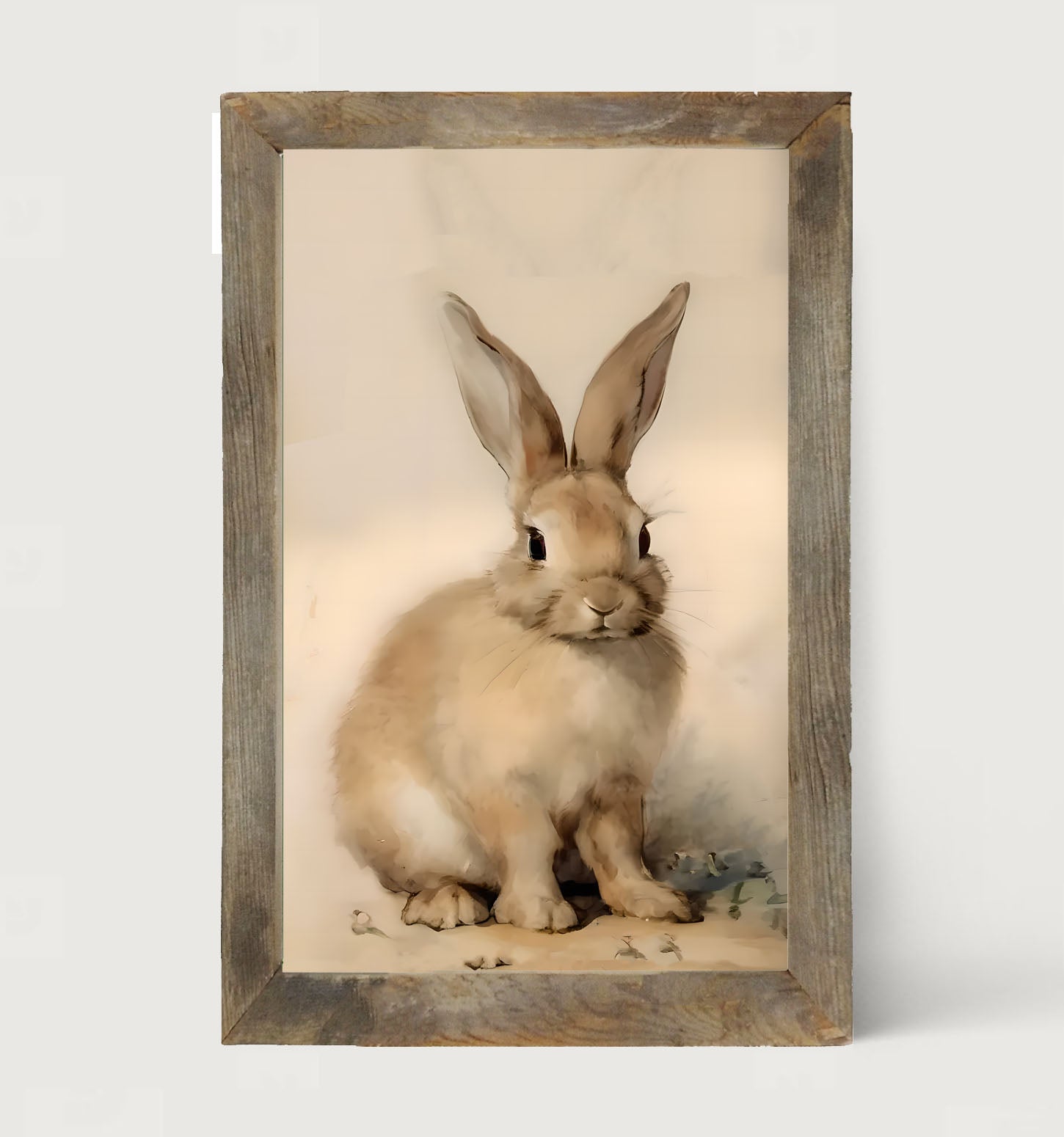 Sitting Bunny R - Framed art
