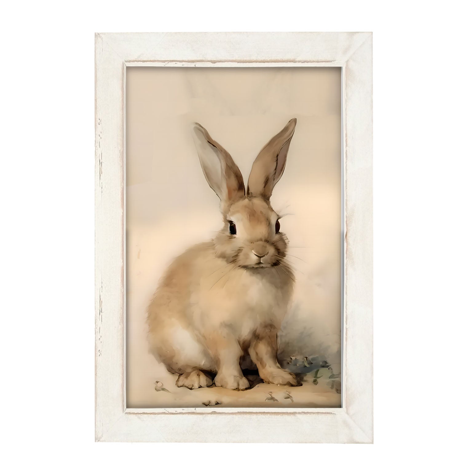 Sitting Bunny R - Framed art